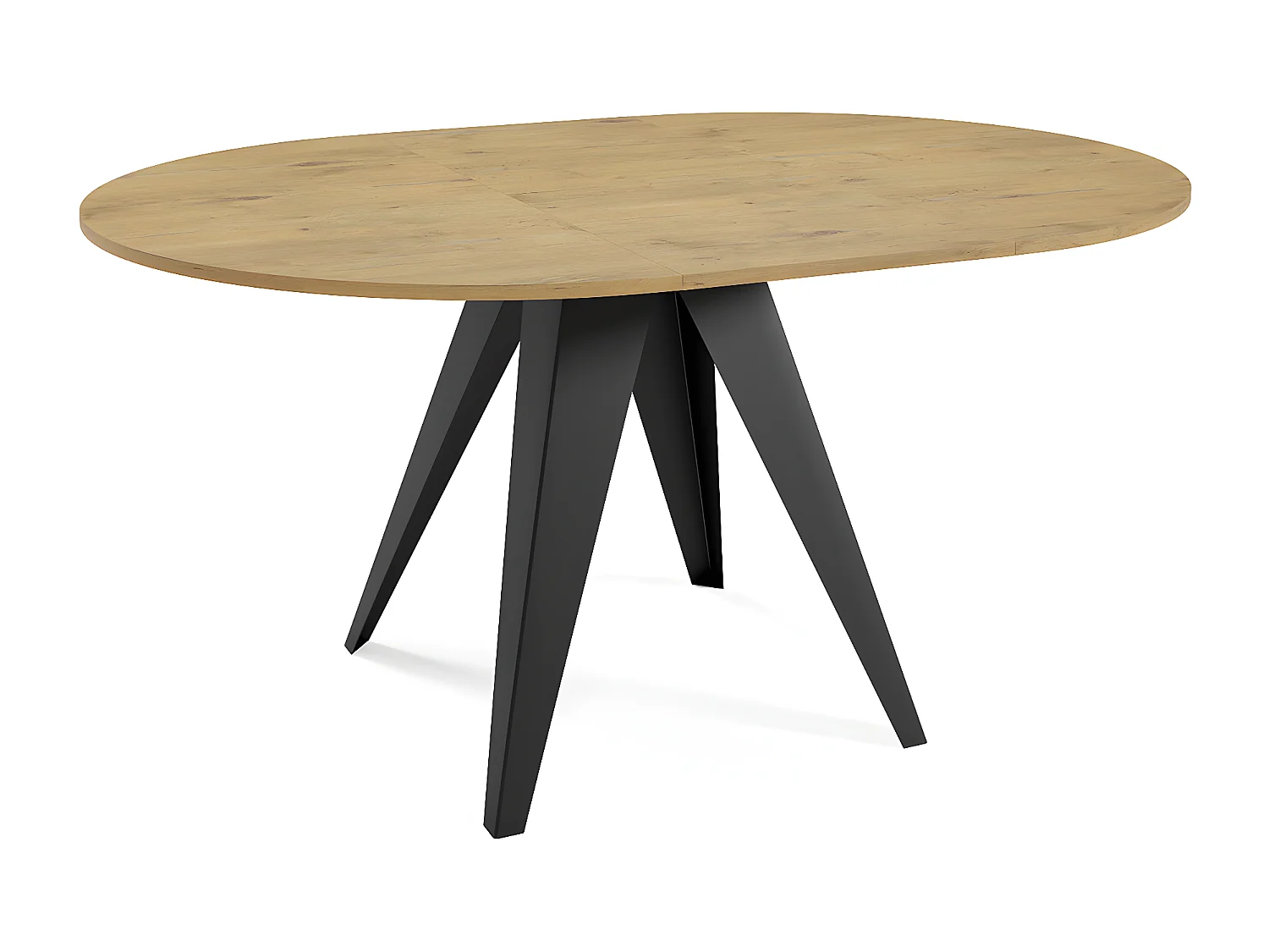 ESSTISCH Gerda Lancelot Eiche / schwarz 90 / 90 76cm