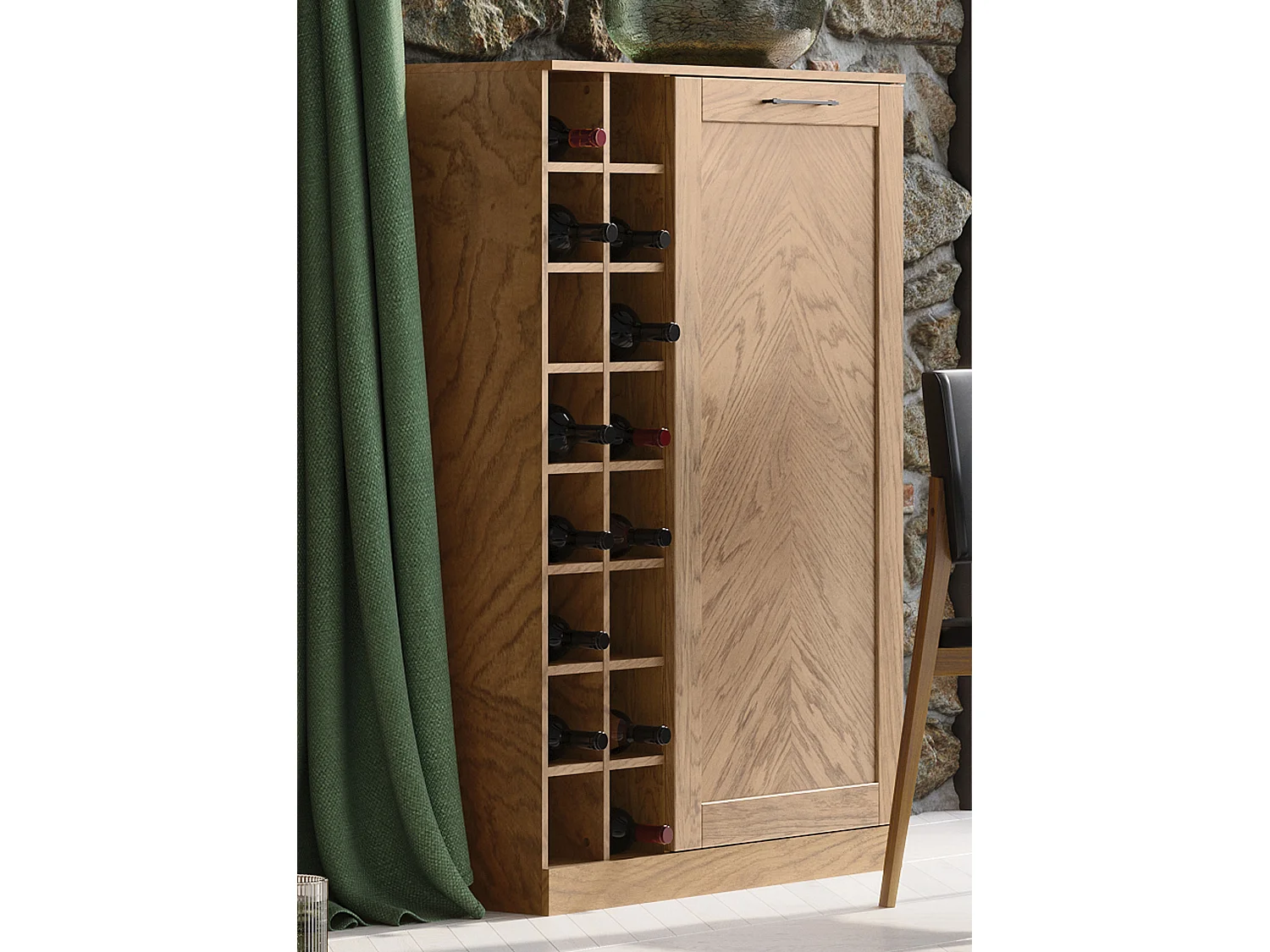 HIGHBOARD Cozy 15 Eiche Rustikal 100 / 50 / 140cm