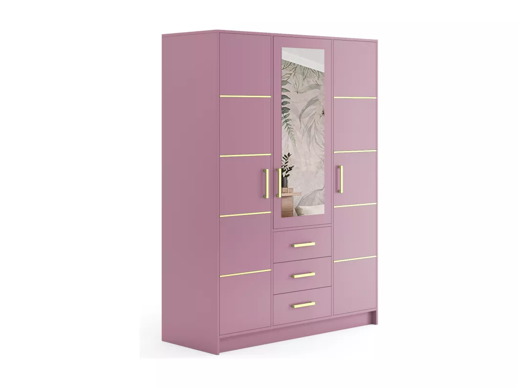 Kauf Unique Kleiderschrank mit Spiegel, Flügeltüren 150 x 200 cm, Rosa