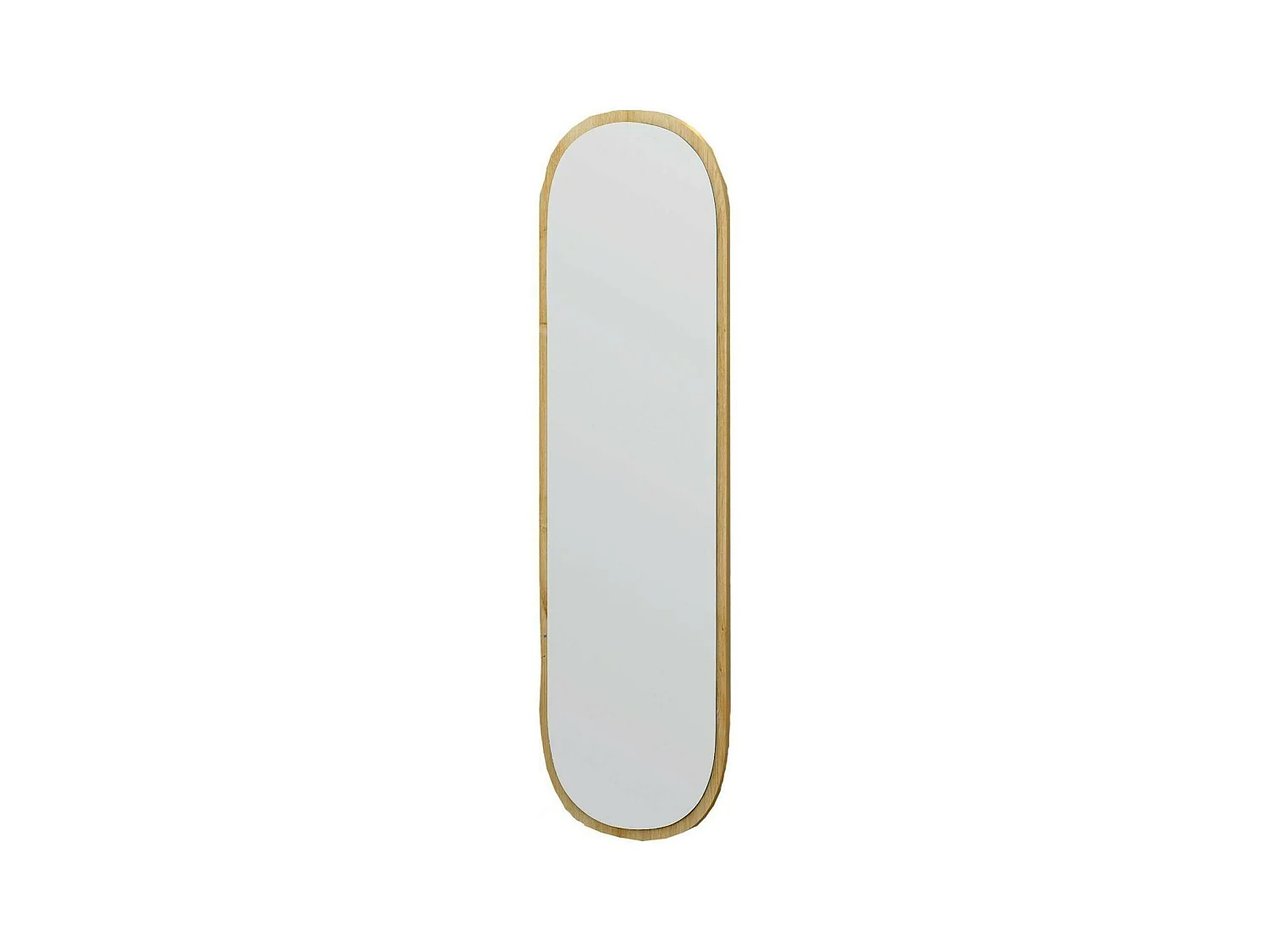 Specchio Korban, Materiale Struttura in Vetro, 2.2x120h cm Marrone Rovere