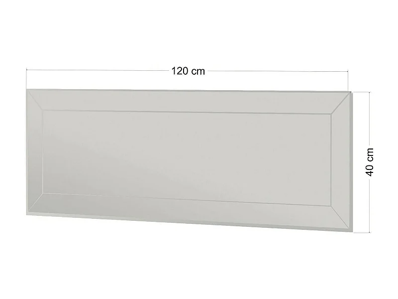 Miroir Pyxis, Verre miroité, Objet d'ameublement mural, Décoration avec miroir, 40x2h120 cm, Blanc