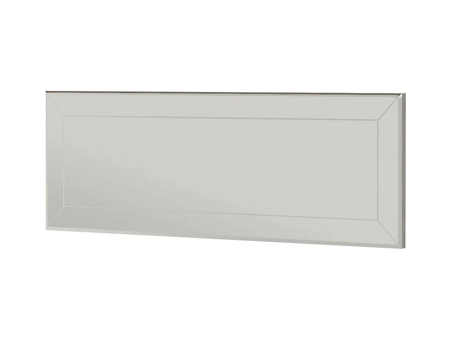 Miroir Pyxis, Verre miroité, Objet d'ameublement mural, Décoration avec miroir, 40x2h120 cm, Blanc