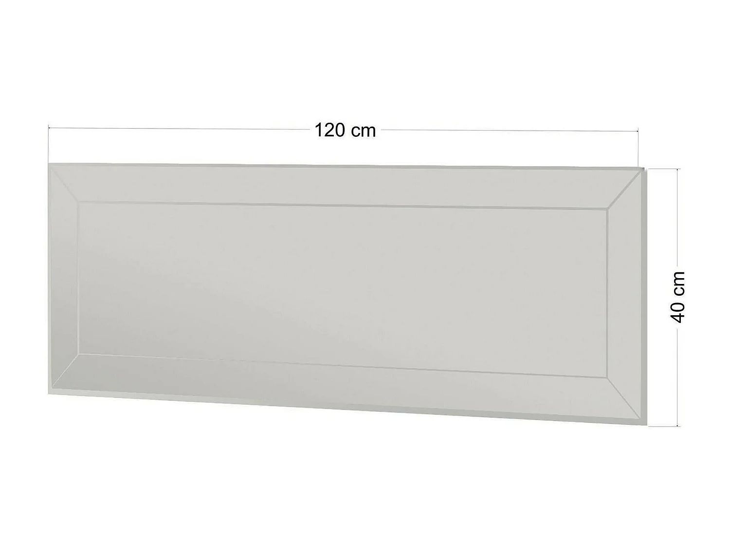 Miroir Pyxis, Verre miroité, Objet d'ameublement mural, Décoration avec miroir, 40x2h120 cm, Blanc