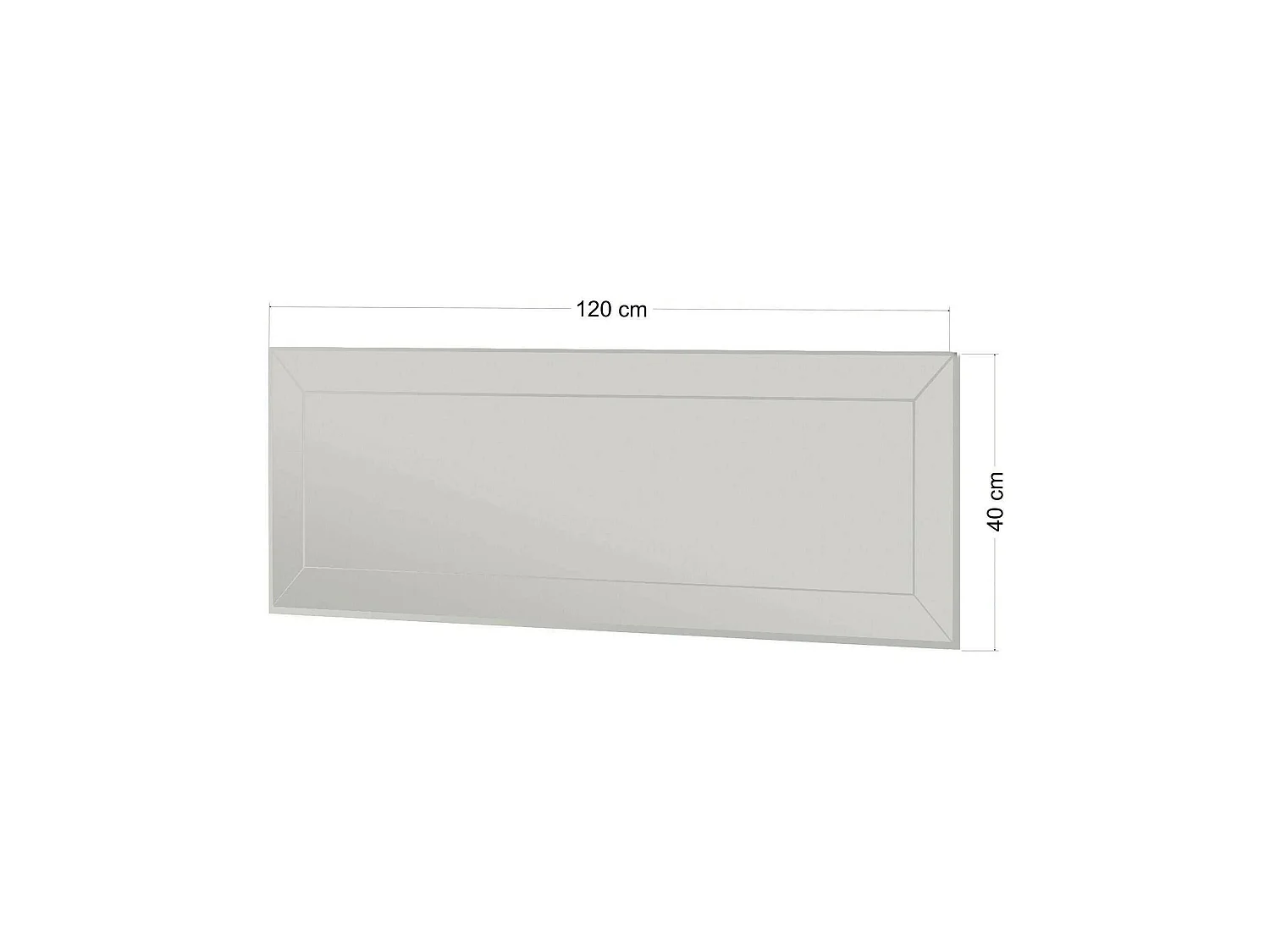 Espelho Dpesol, Espelho, Artigo de decoração de parede, DecoraçãoE com espelho, 40x2h120 cm, Branco