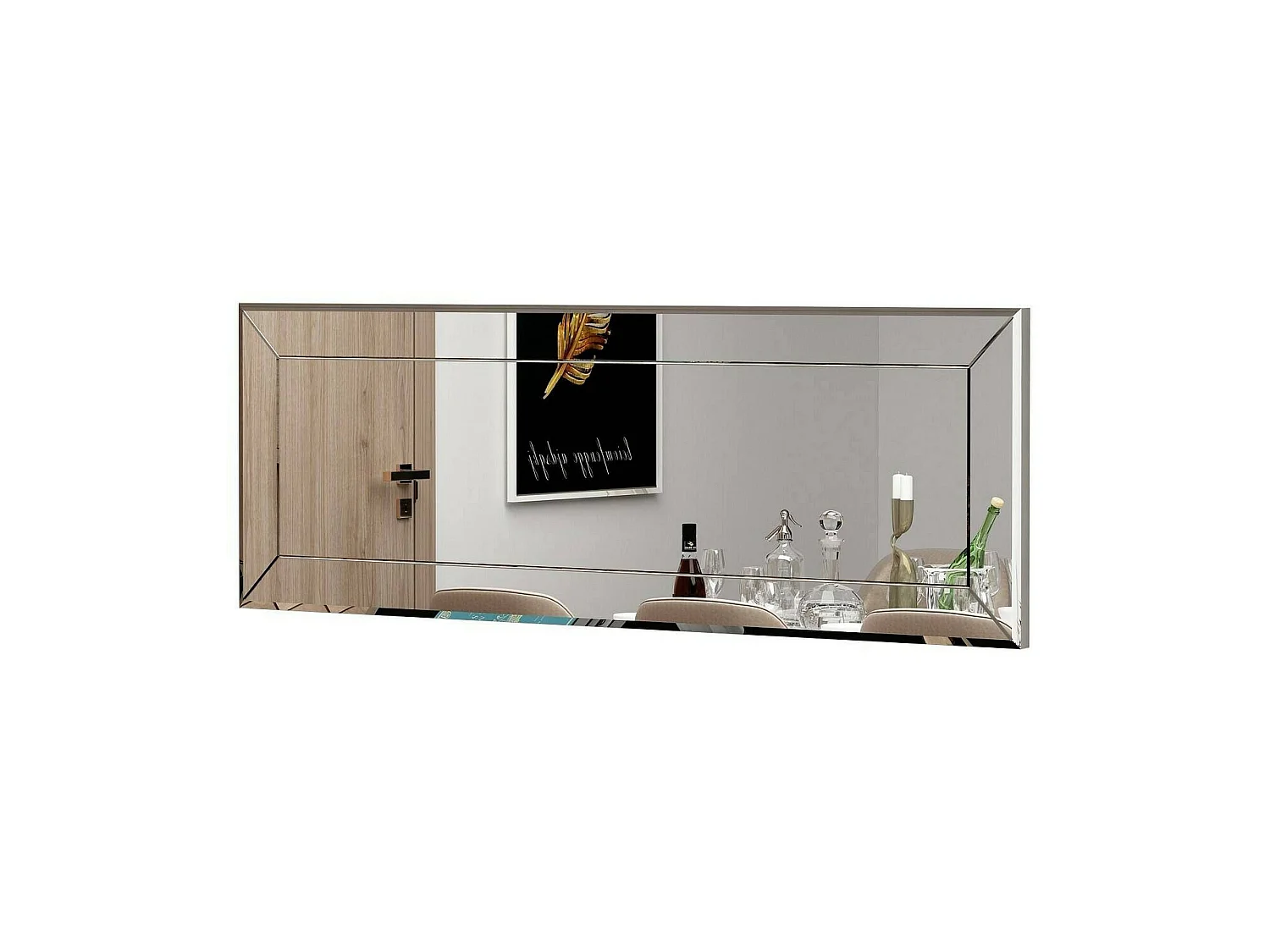 Espelho Dpesol, Espelho, Artigo de decoração de parede, DecoraçãoE com espelho, 40x2h120 cm, Branco