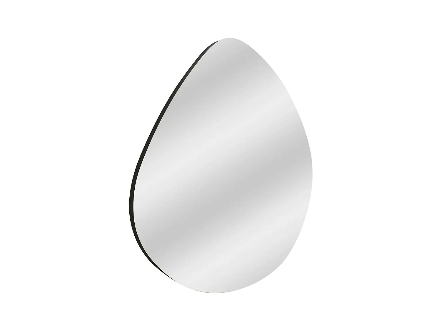 Miroir Menkar, Verre miroité, Objet d'ameublement mural, Décoration avec miroir, 60x2h60 cm, Noir