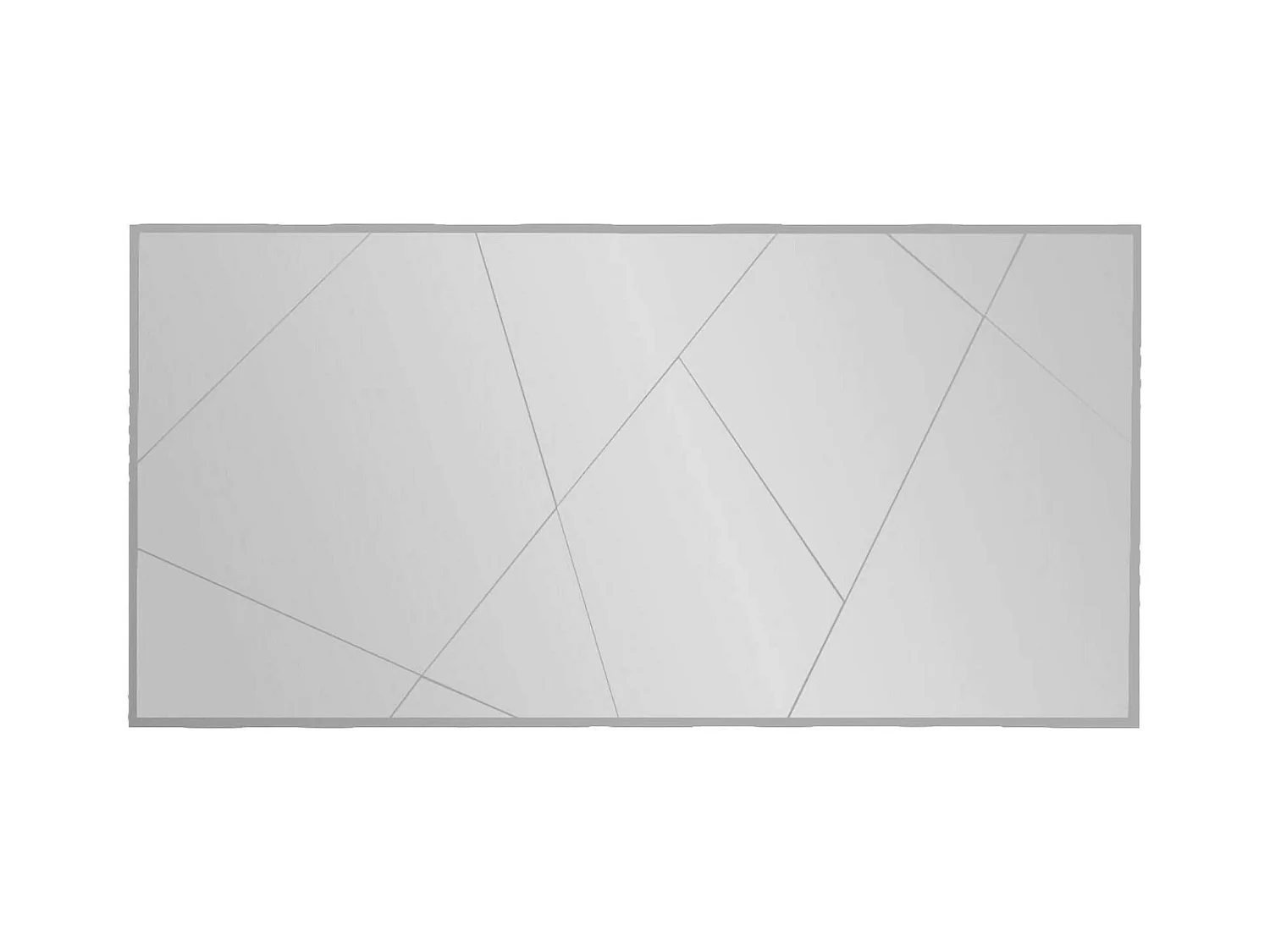 Miroir Rana, Verre miroité, Objet d'ameublement mural, Décoration avec miroir, 170x2h60 cm, Blanc