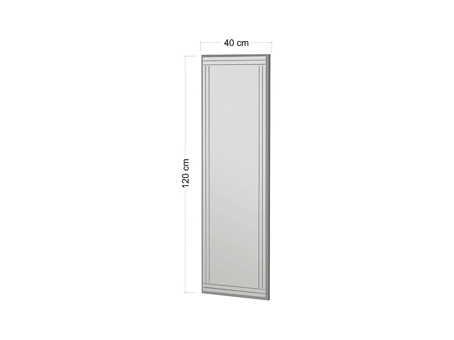 Dmora - Specchio Mossano, 40x2h120 cm, Bianco