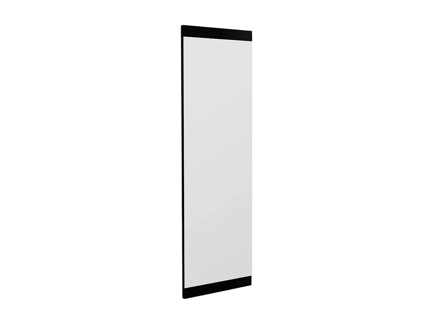 Miroir Acamar, Verre miroité, Objet d'ameublement mural, Décoration avec miroir, 40x2h120 cm, Noir