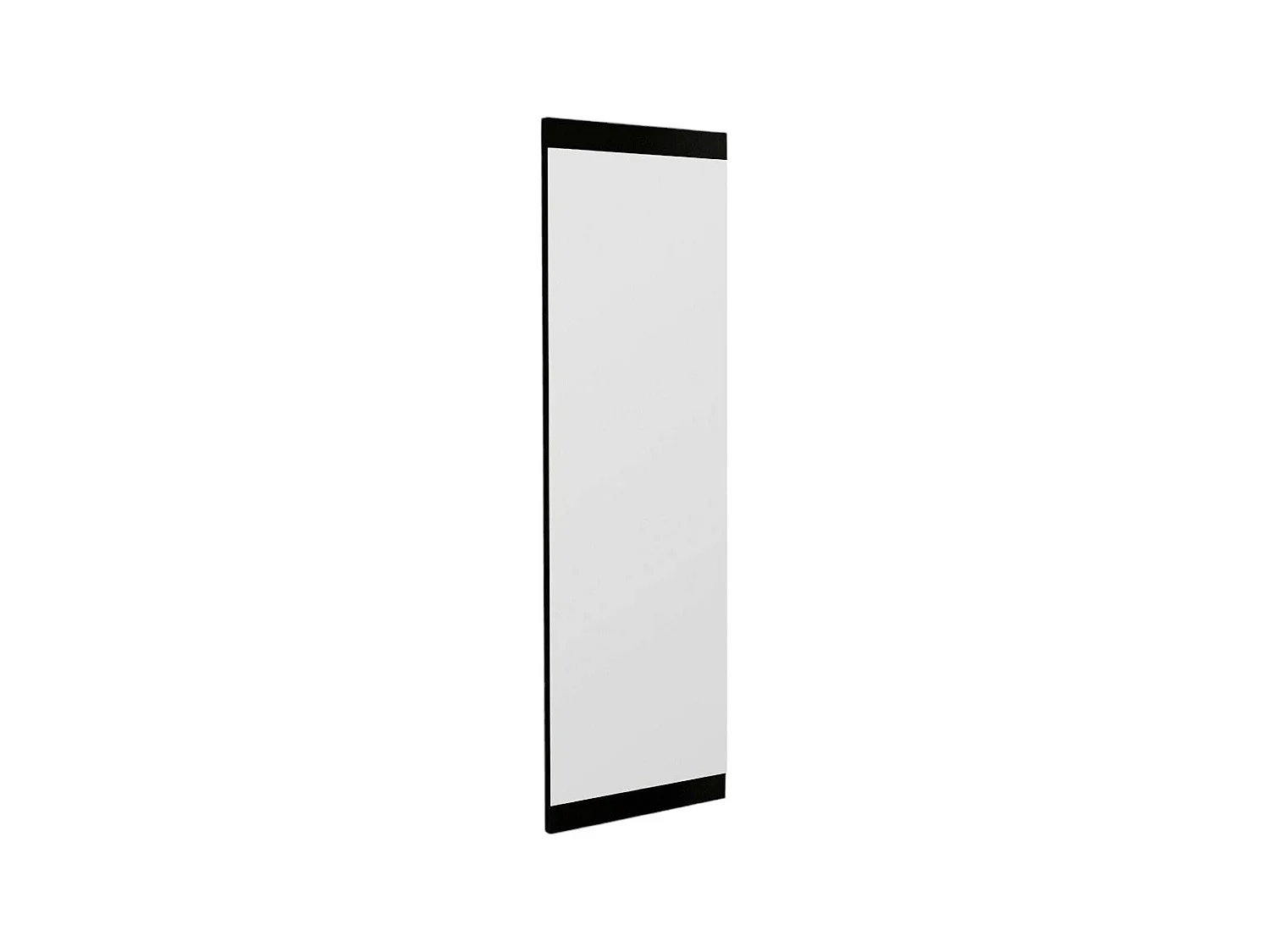 Miroir Acamar, Verre miroité, Objet d'ameublement mural, Décoration avec miroir, 40x2h120 cm, Noir