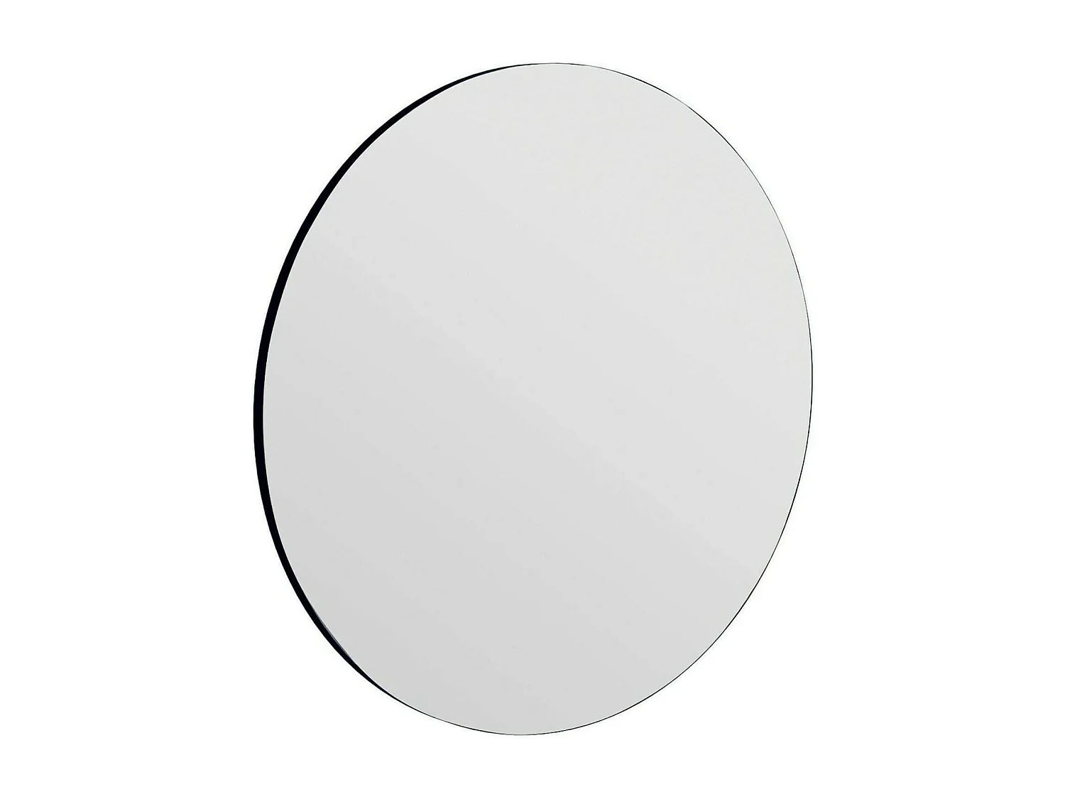 Miroir Phaeton, Verre miroité, Objet d'ameublement mural, Décoration avec miroir, 70x2h70 cm, Noir