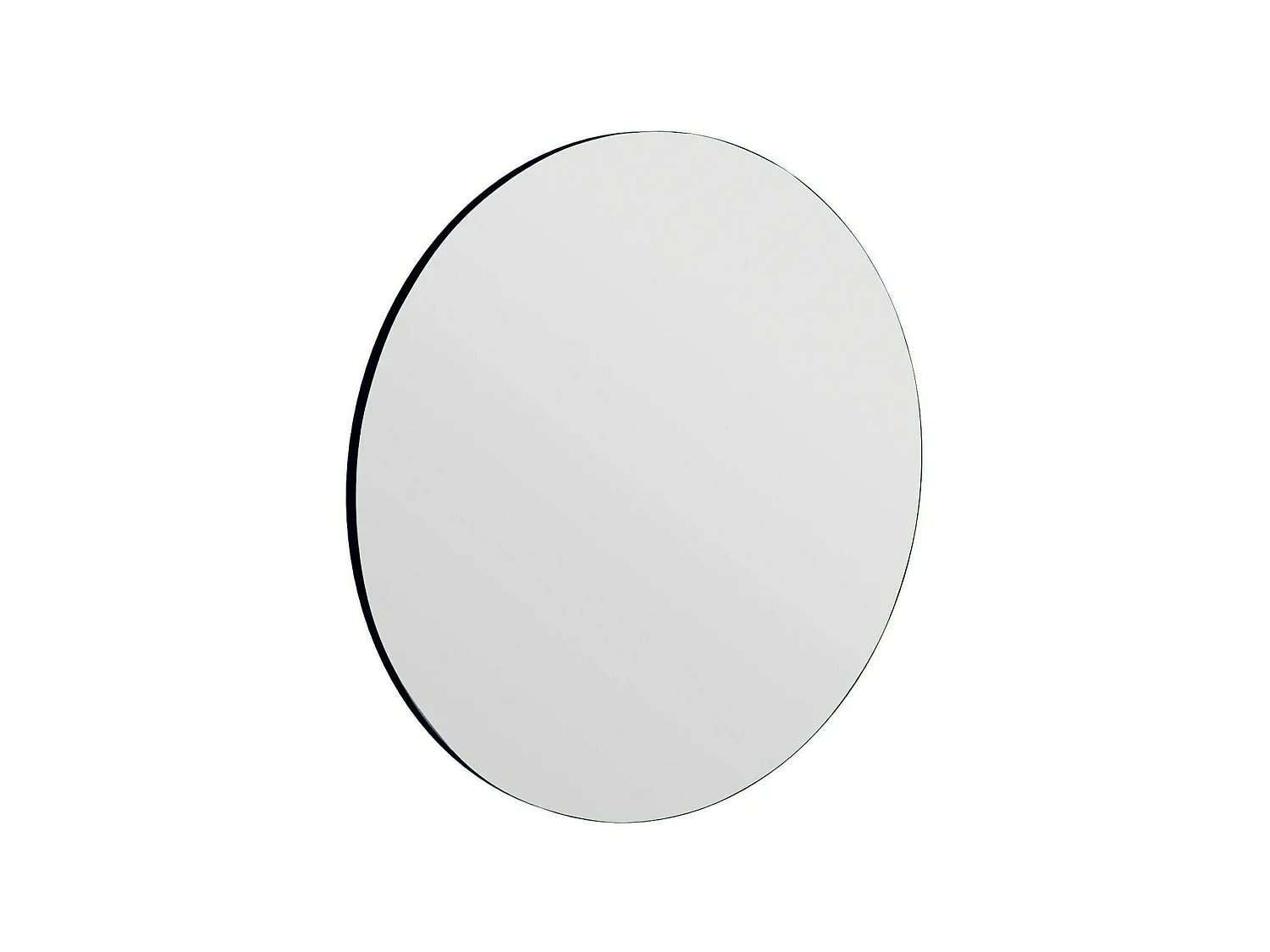 Miroir Phaeton, Verre miroité, Objet d'ameublement mural, Décoration avec miroir, 70x2h70 cm, Noir