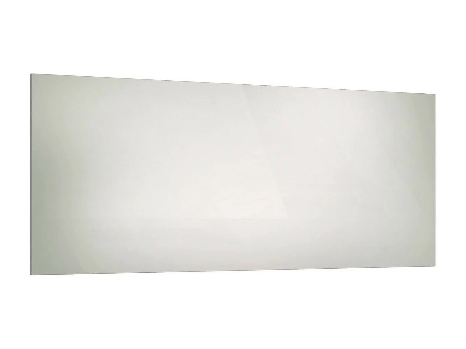 Dmora - Specchio Ayana, 160x2h65 cm, Bianco lucido