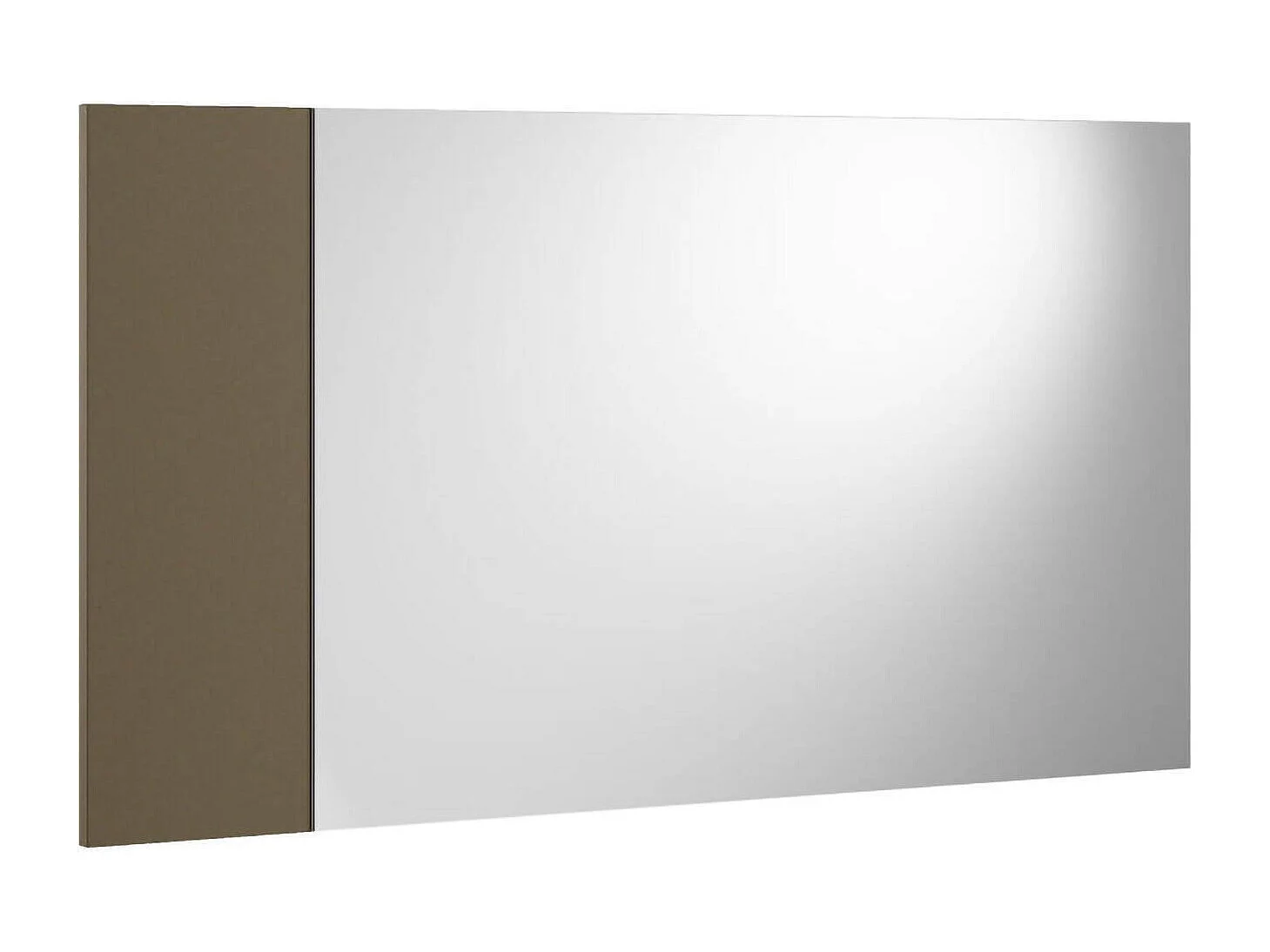Dmora - Specchio Atri, 110x3h60 cm, Bianco e Marrone