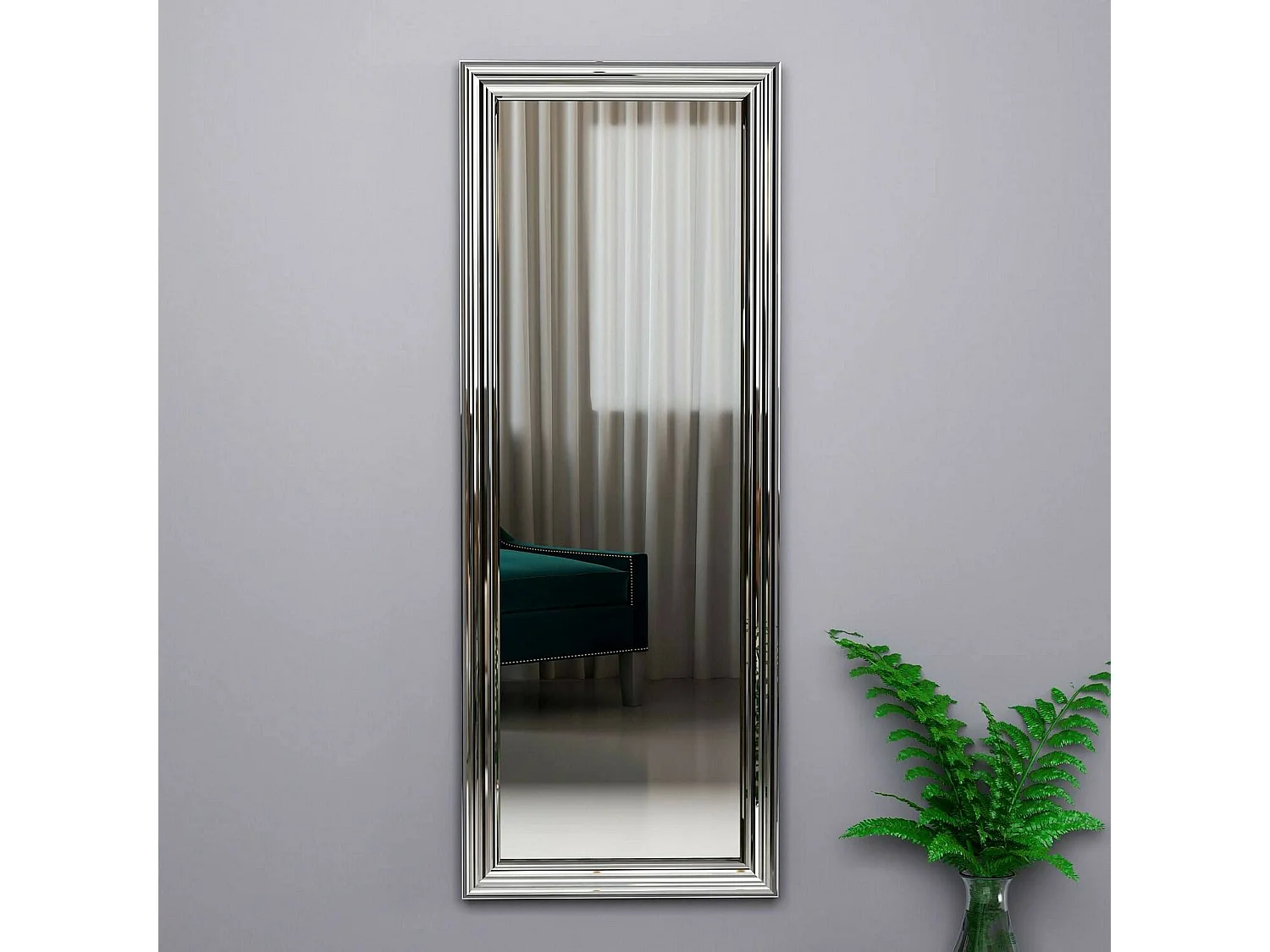 Espelho Dpresicc, Espelho, Artigos de decoração de parede, Decoração com espelho, 40x3h105 cm, Prata