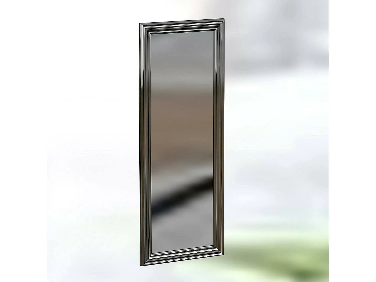 Miroir Adrastea, Verre miroité, Objet d'ameublement mural, Décoration avec miroir, 40x3h105 cm, Argent