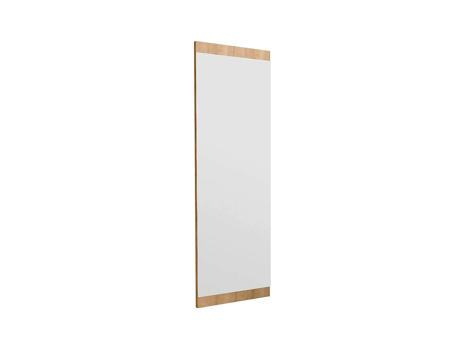 Miroir Acamar, Verre miroité, Objet d'ameublement mural, Décoration avec miroir, 40x2h120 cm, Chêne