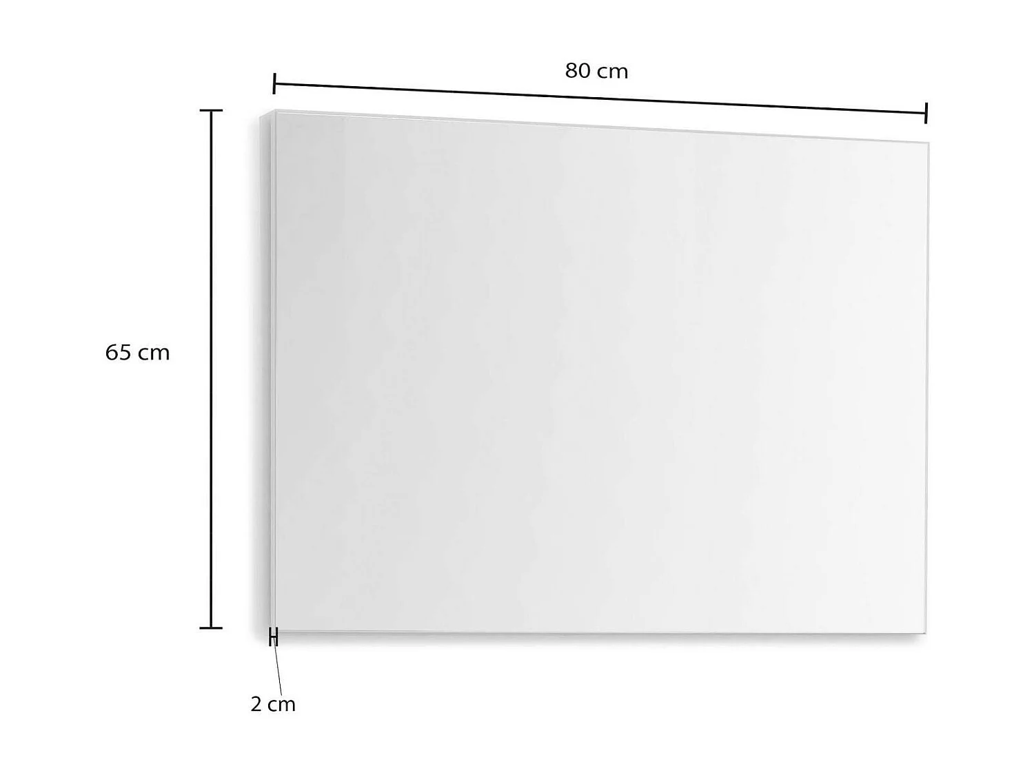 Dmora - Specchio Cile, Antracite, 80x2h65 cm