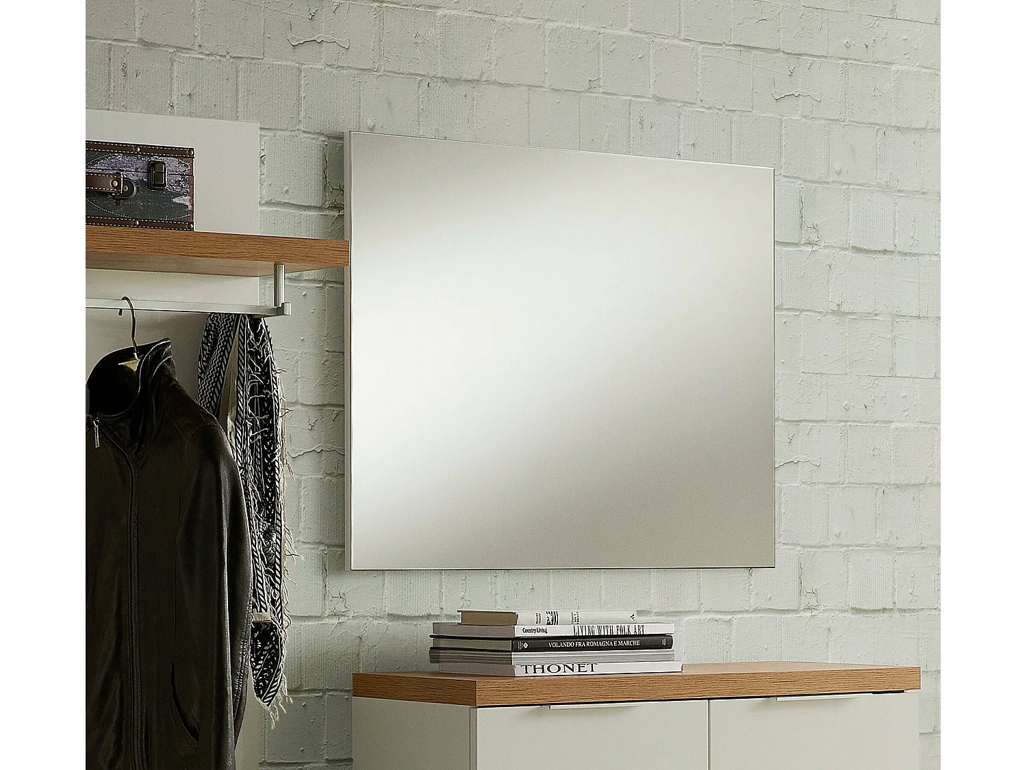 Dmora - Specchio Cile, Antracite, 80x2h65 cm