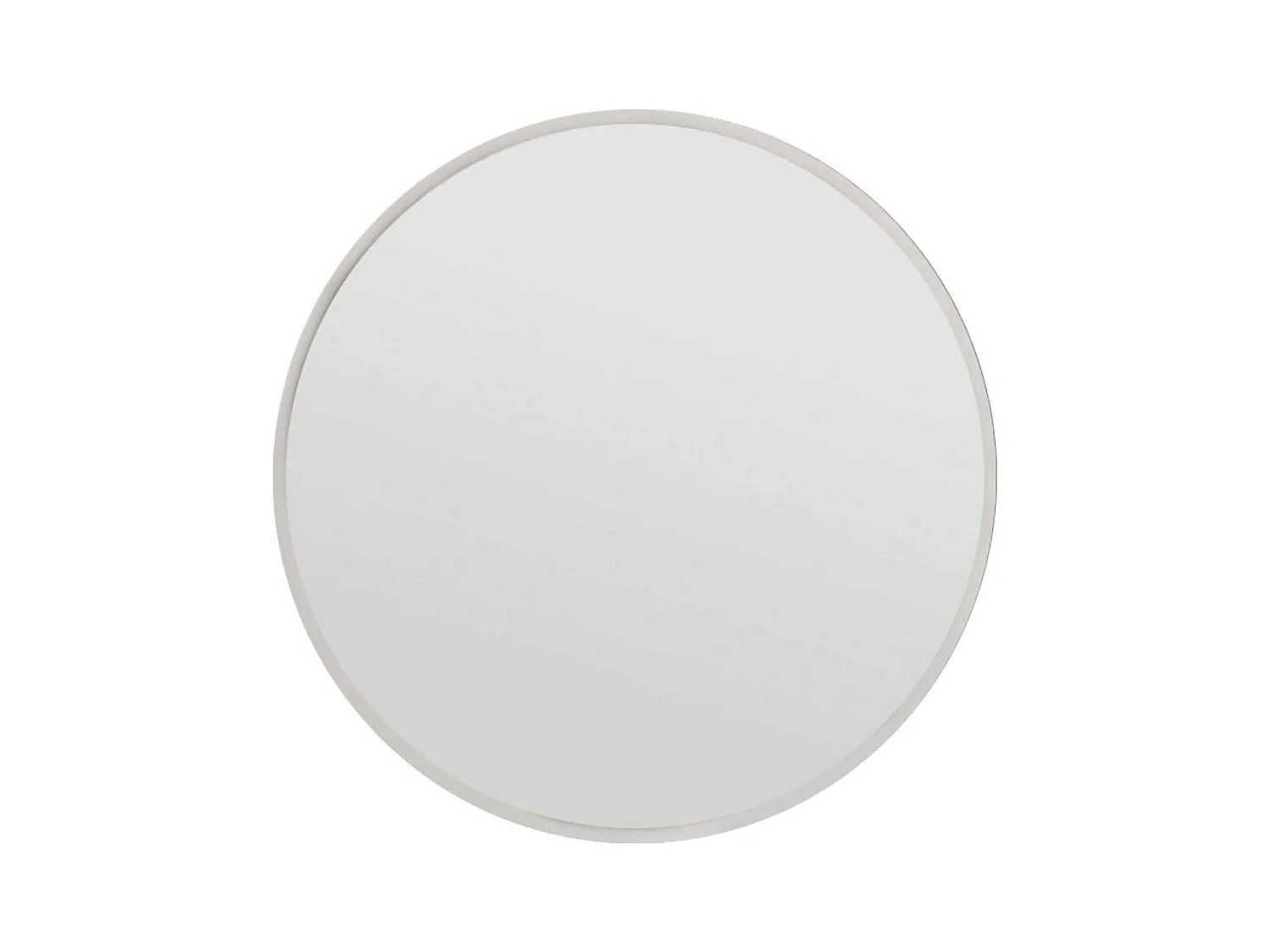 Miroir Euterpe, Verre miroité, Objet d'ameublement mural, Décoration avec miroir, 60x2h60 cm, Blanc