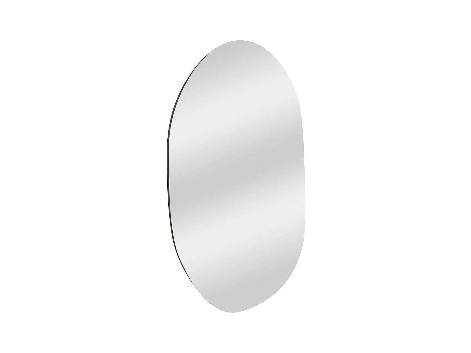 Miroir Pelagus, Verre miroité, Objet d'ameublement mural, Décoration avec miroir, 52x2h89 cm, Noir