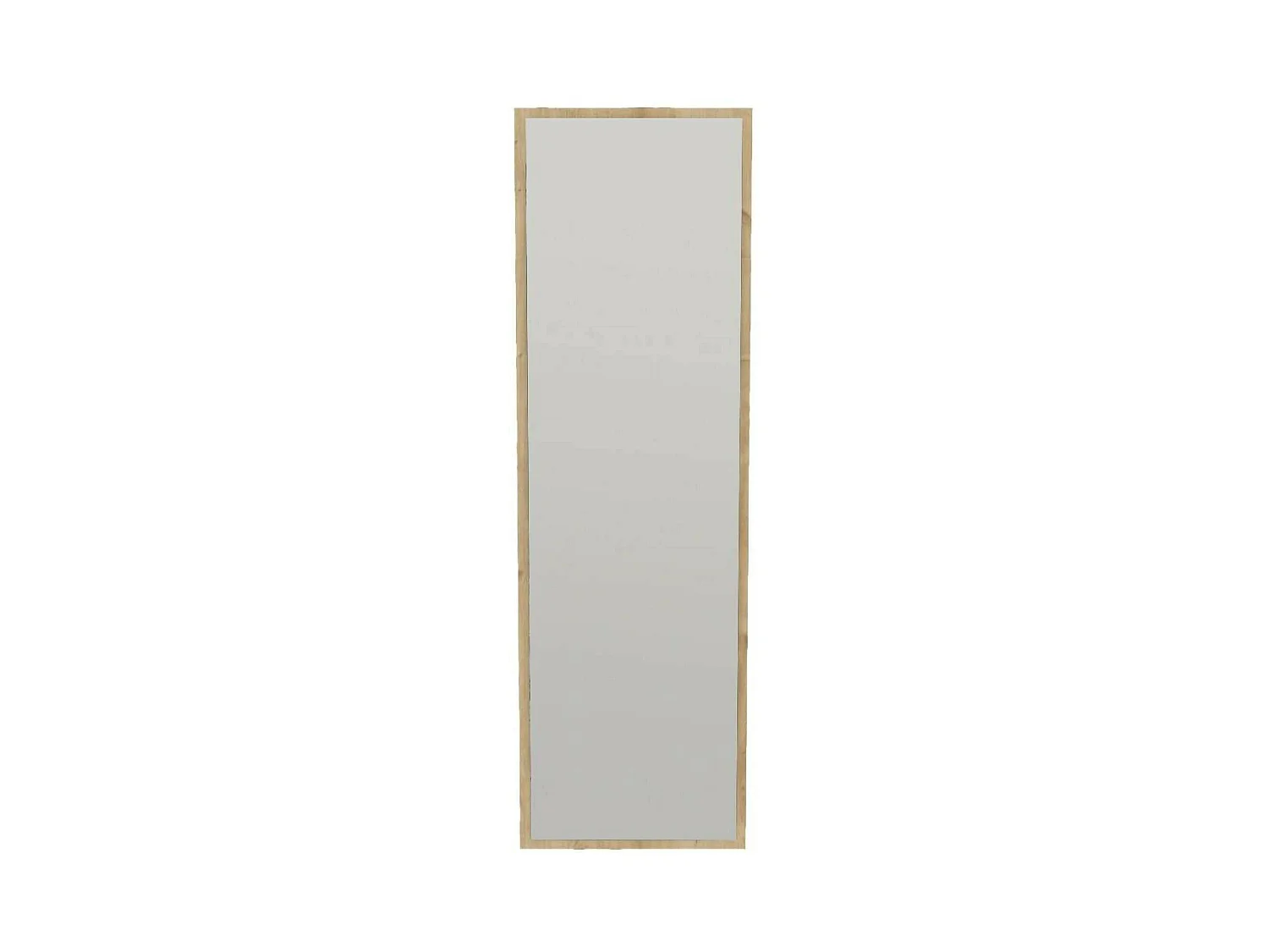 Miroir Alp, Verre miroité, Objet d'ameublement mural, Décoration avec miroir, 50x2h160 cm, Chêne