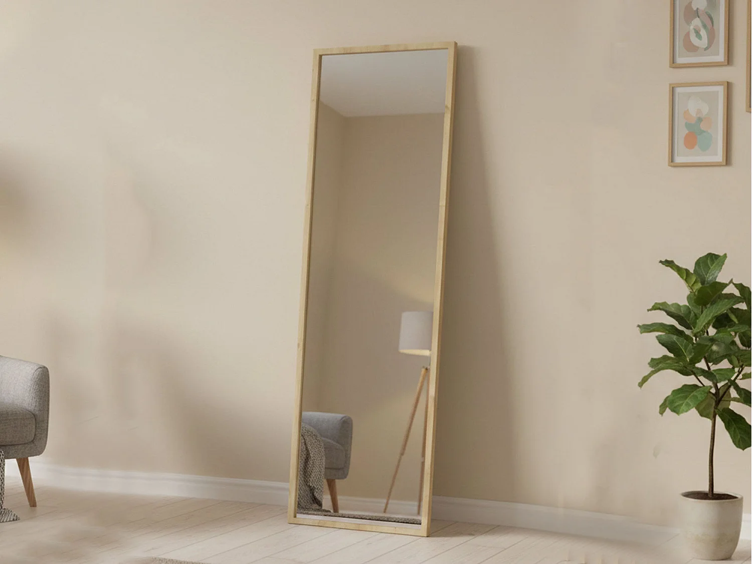Specchio Dragone, Materiale Struttura in Vetro, 2.2x160h cm Marrone