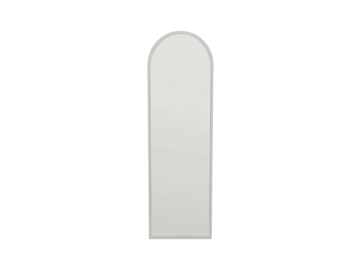 Miroir Zaniah, Verre miroité, Objet d'ameublement mural, Décoration avec miroir, 50x2h160 cm, Blanc