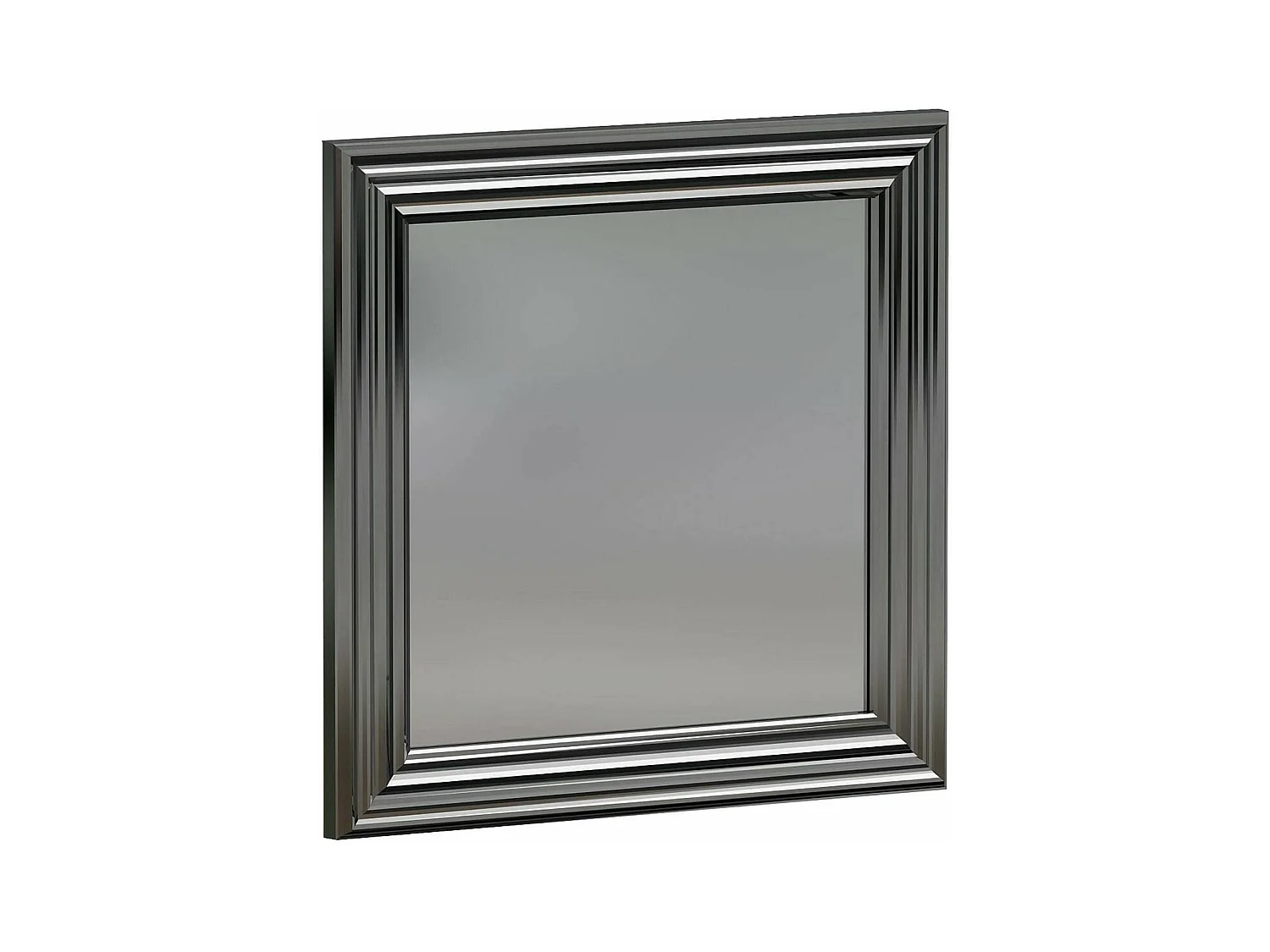 Miroir Helion, Verre miroité, Objet d'ameublement mural, Décoration avec miroir, 40x3h40 cm, Argent