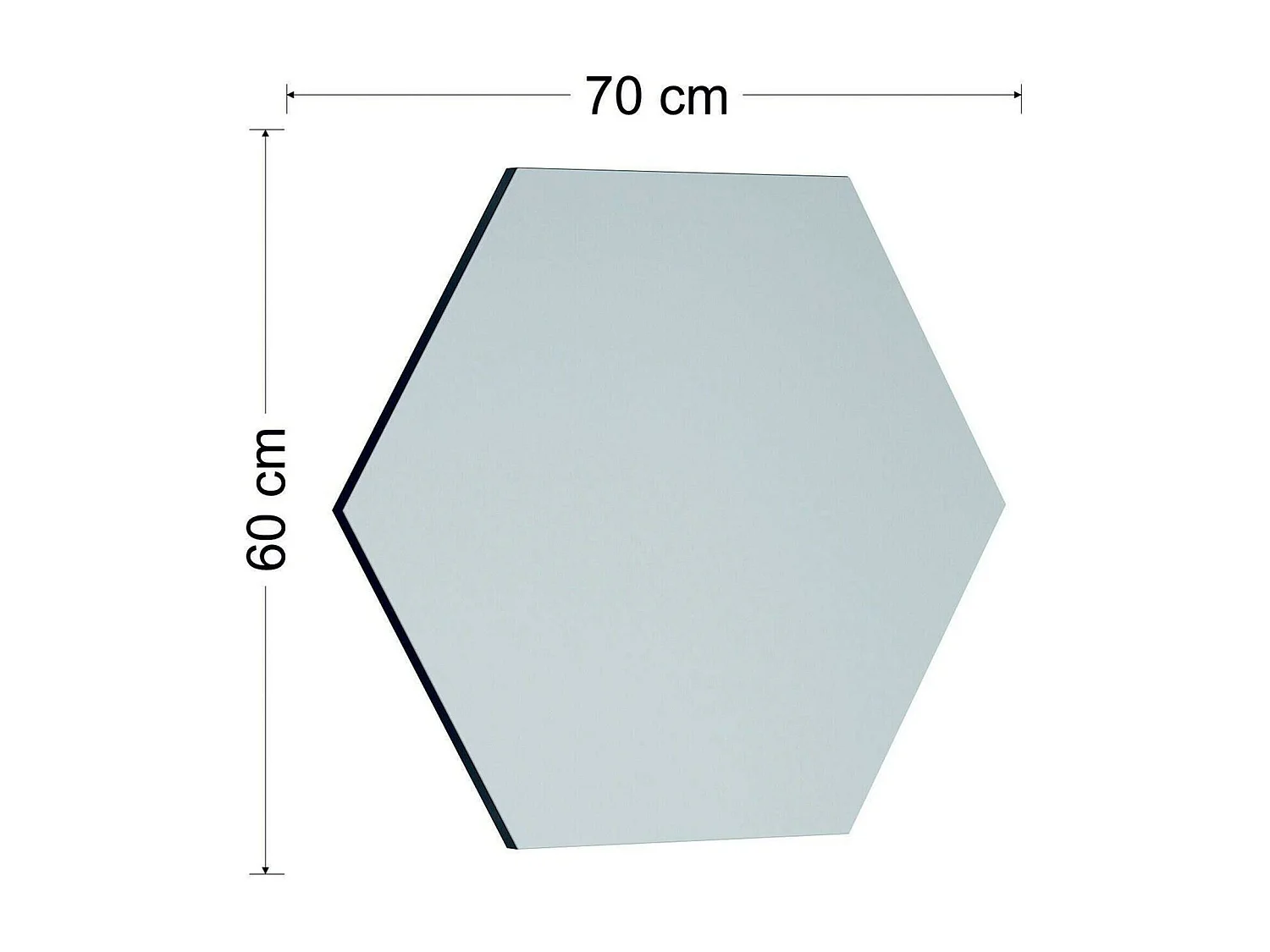 Dpegol-spier, Spiegel, Wanddecoratie, Spiegeldecoratie, 70x2h60 cm, Zwart