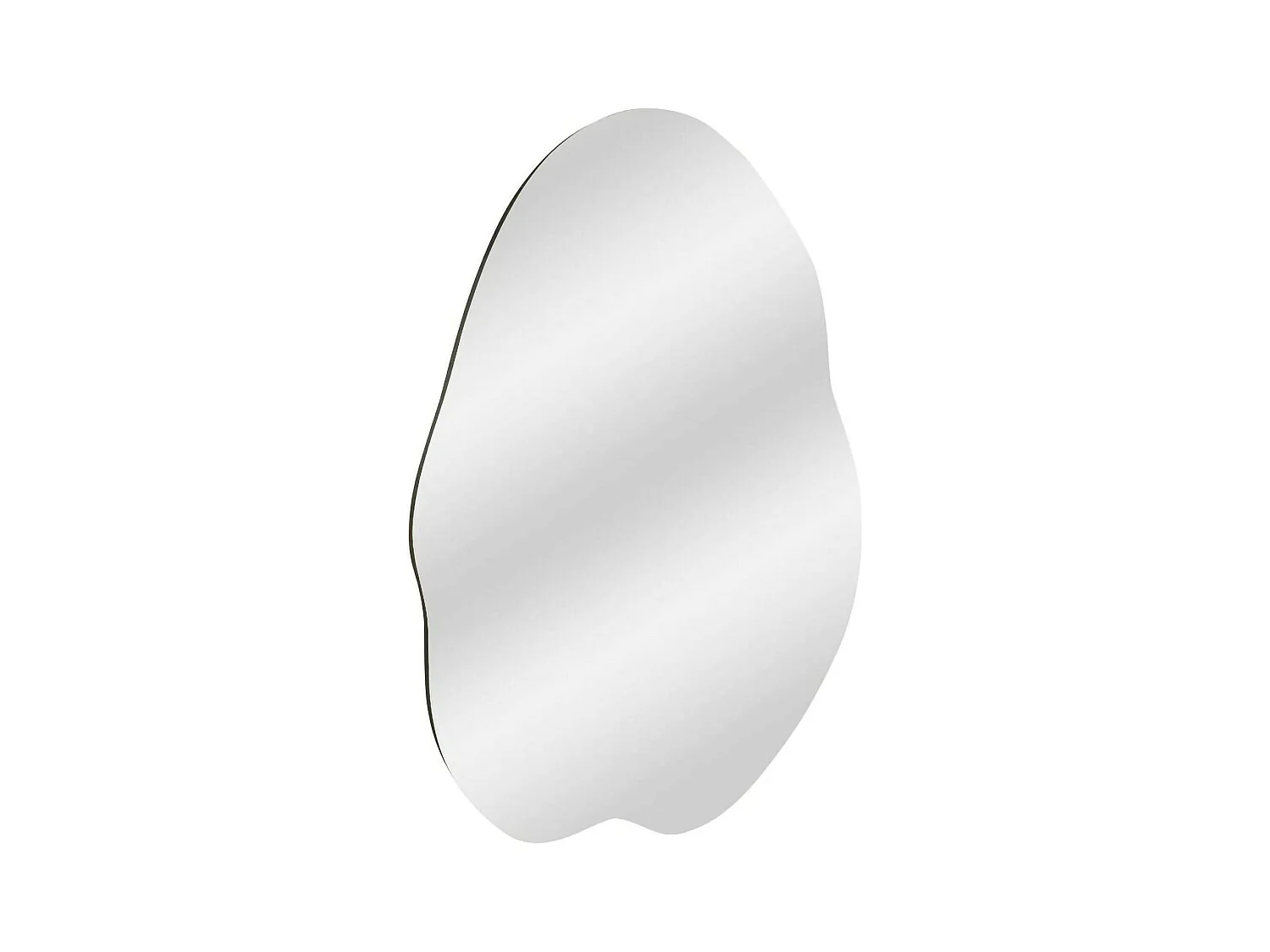 Miroir Phact, Verre miroité, Objet d'ameublement mural, Décoration avec miroir, 60x2h85 cm, Noir