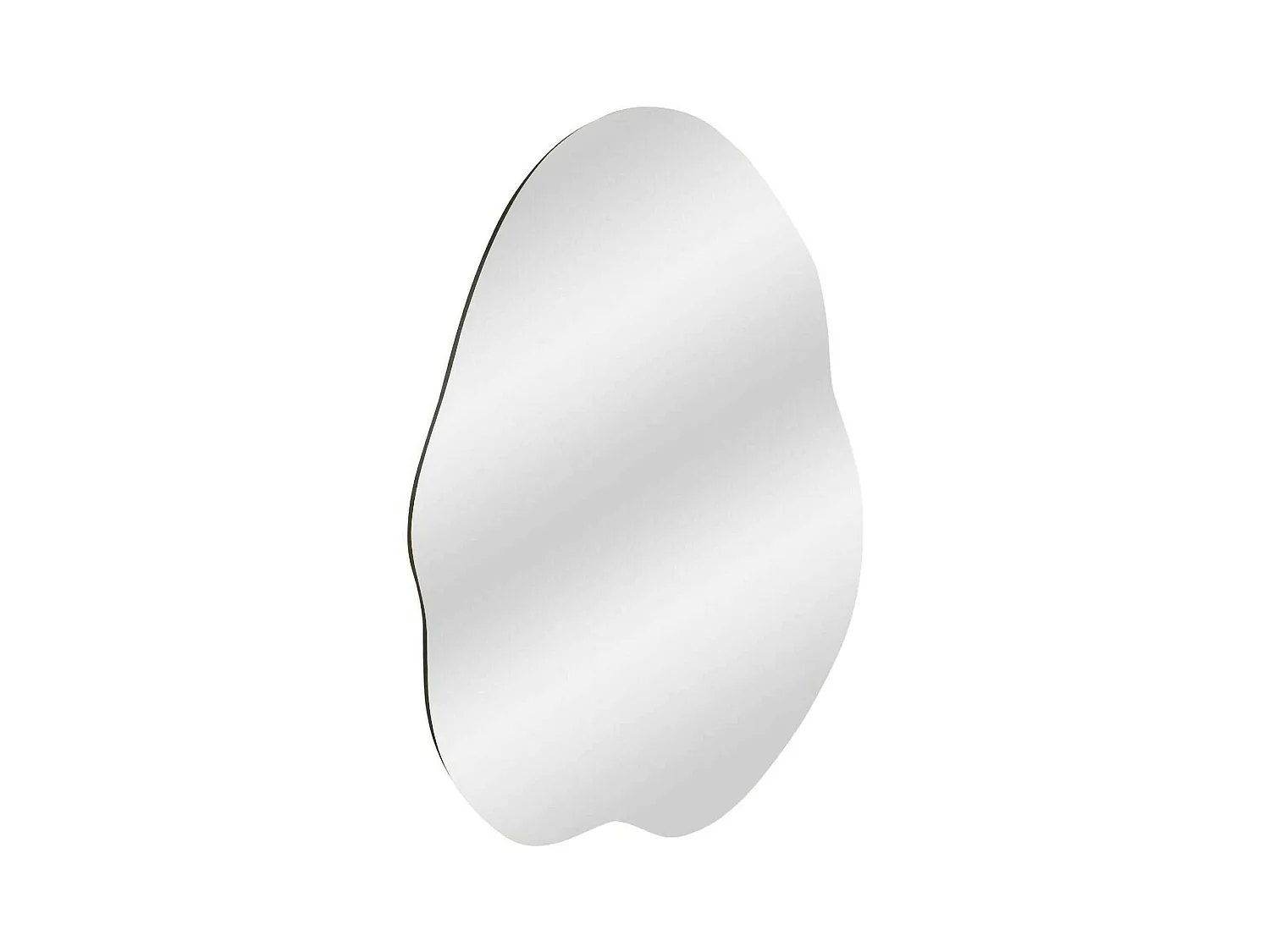 Miroir Phact, Verre miroité, Objet d'ameublement mural, Décoration avec miroir, 60x2h85 cm, Noir