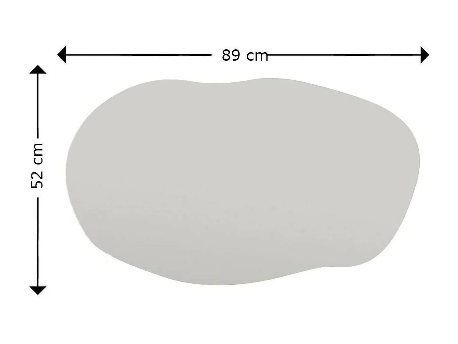 Miroir Ophelia, Verre miroité, Objet d'ameublement mural, Décoration avec miroir, 52x2h89 cm, Noir