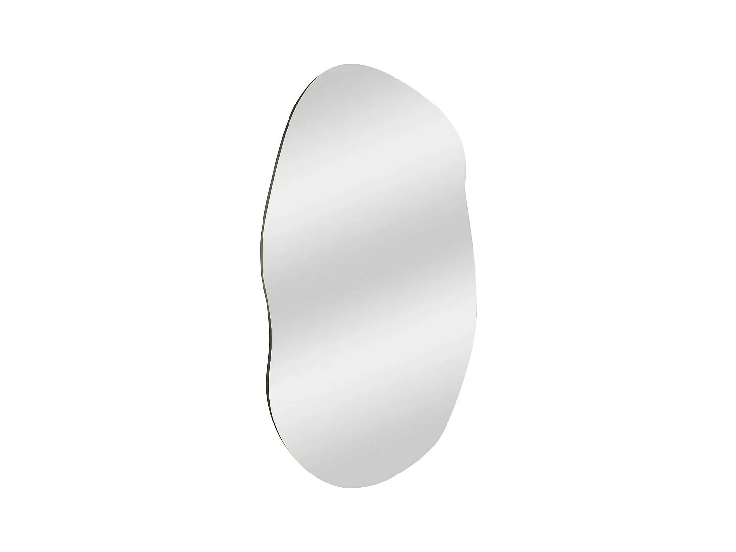 Miroir Ophelia, Verre miroité, Objet d'ameublement mural, Décoration avec miroir, 52x2h89 cm, Noir