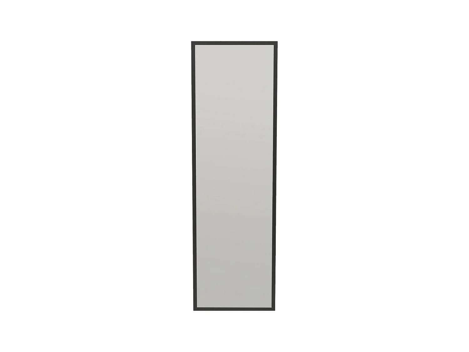 Miroir Alp, Verre miroité, Objet d'ameublement mural, Décoration avec miroir, 50x2h160 cm, Noir