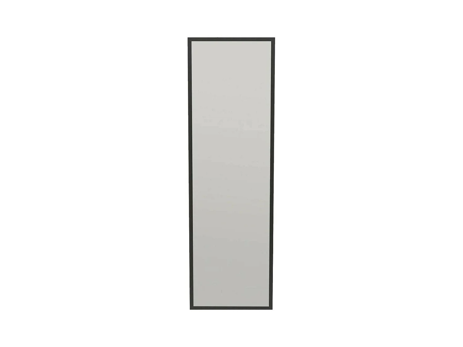 Miroir Alp, Verre miroité, Objet d'ameublement mural, Décoration avec miroir, 50x2h160 cm, Noir