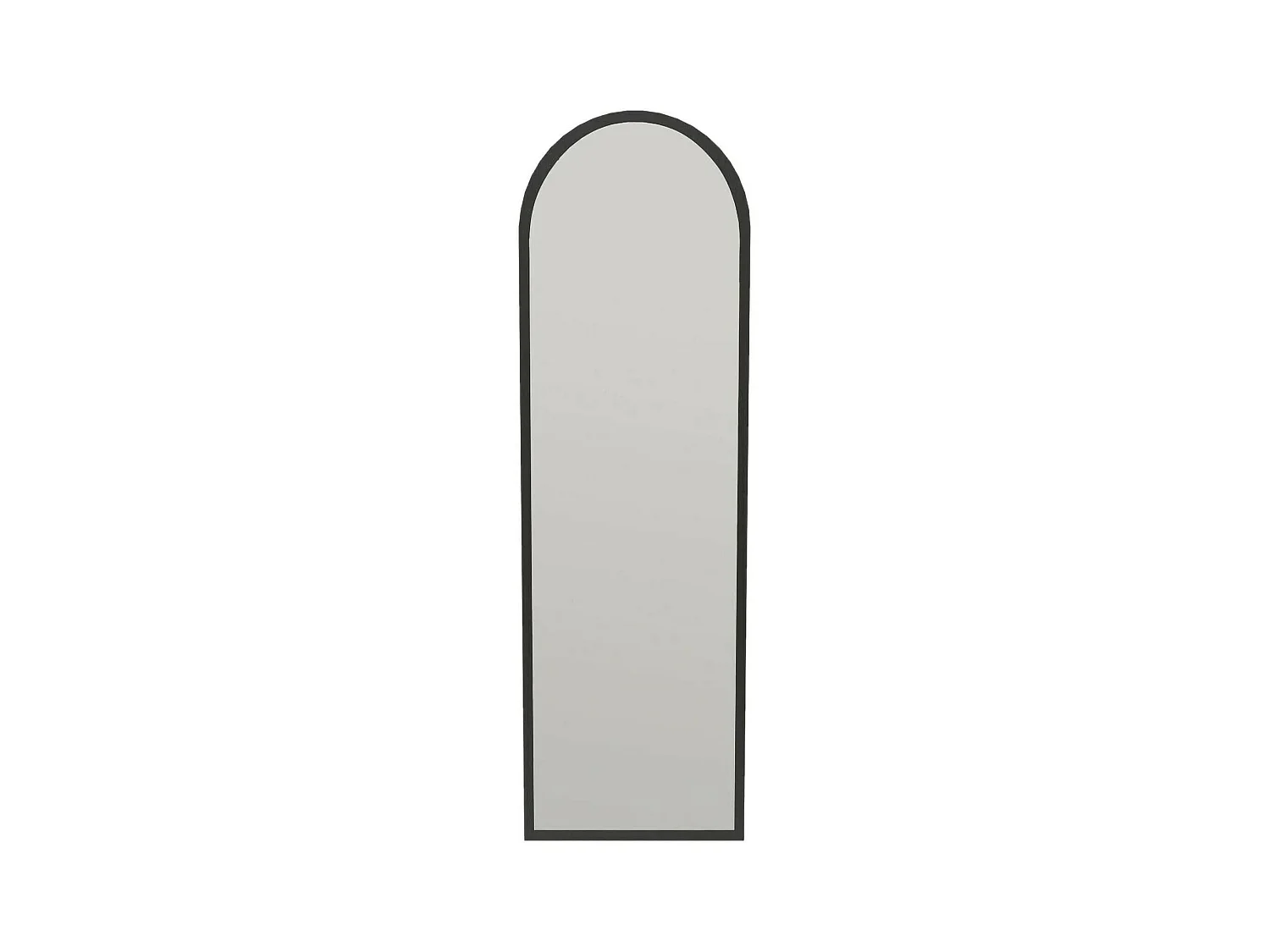Miroir Zaniah, Verre miroité, Objet d'ameublement mural, Décoration avec miroir, 50x2h160 cm, Noir