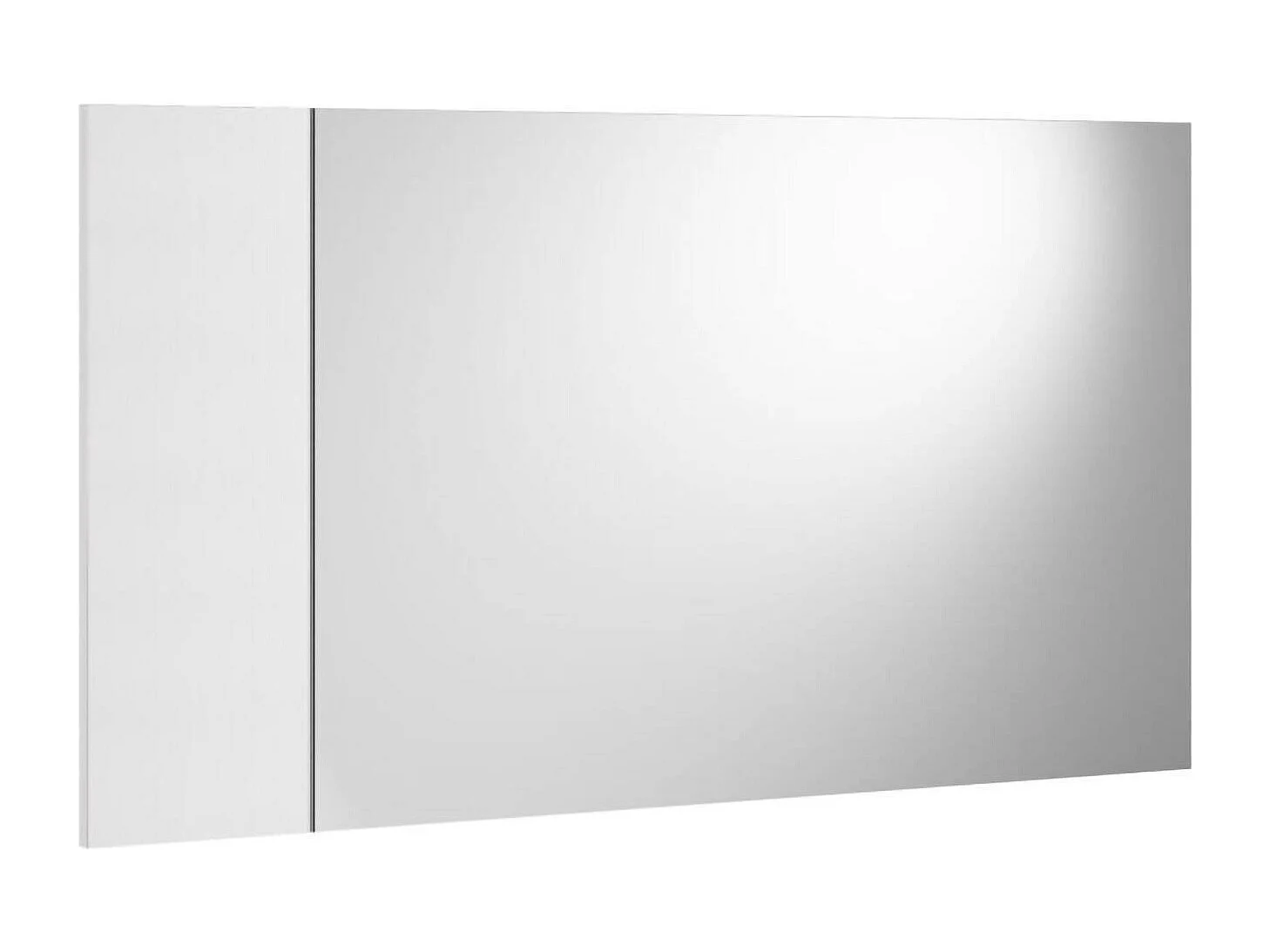 Espejo Dbartesagh, Espejo de entrada decorativo, Artículo de decoración de pared con perfil lateral, 100% Made in Italy, 110x3h60 cm, Blanco