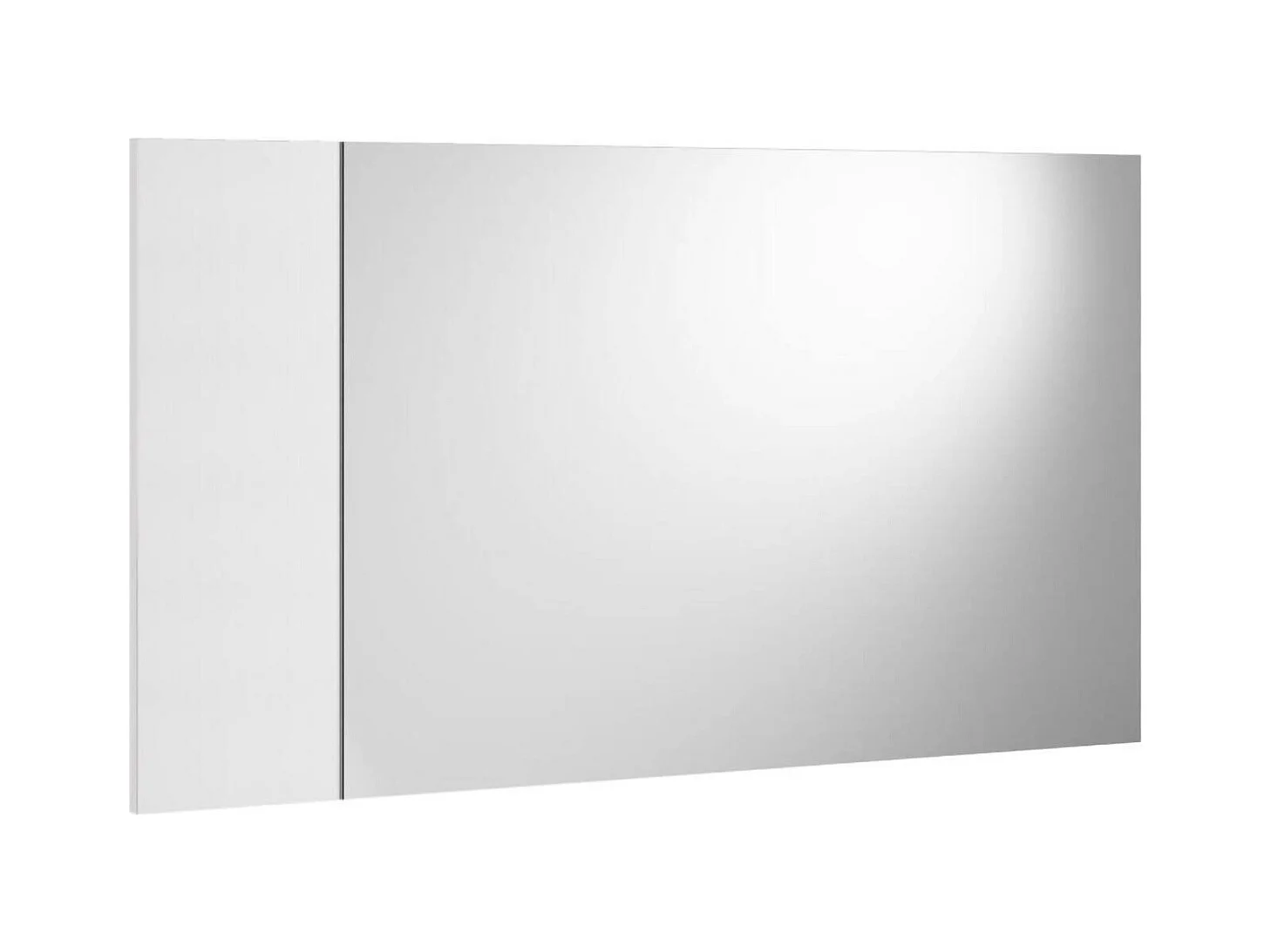 Miroir Coriando, Miroir d'entrée décoratif, Article d'ameublement mural avec profil latéral, 100% Made in Italy, 110x3h60 cm, Blanc