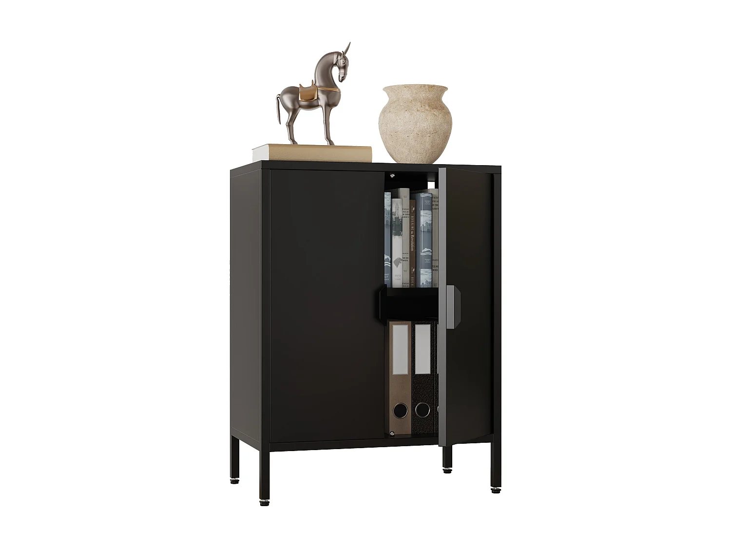 Stahl Kommode Sideboard Schrank Drehtüren Flokas S