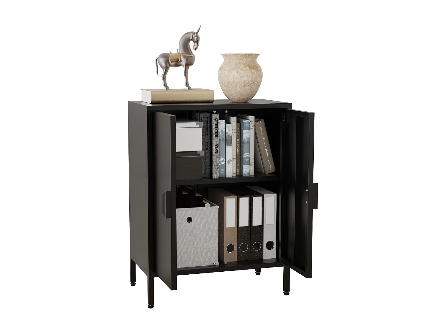 Stahl Kommode Sideboard Schrank Drehtüren Flokas S