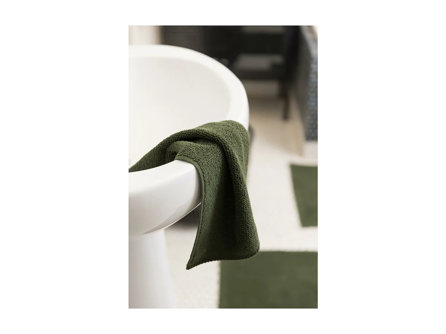 Drap de bain Bora romarin 90 x 150 cm Vivaraise