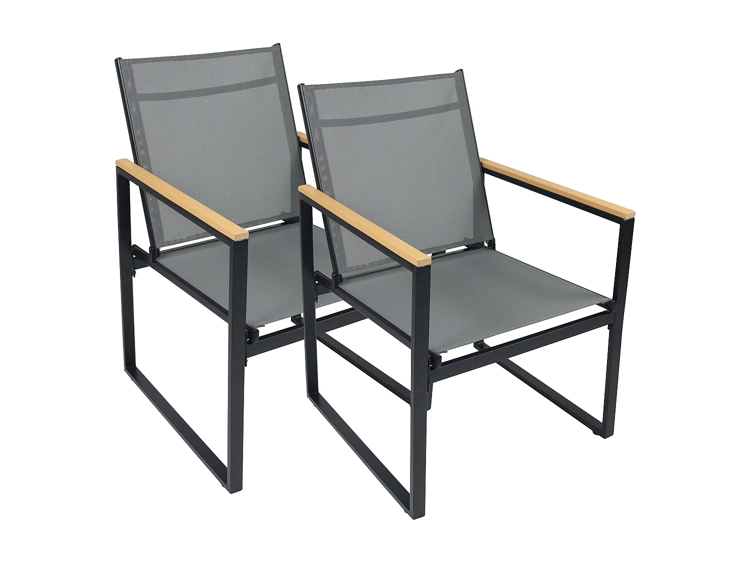 Garden chair Volasi Anthracite H. 83 x W. 54 x D. 65 cm