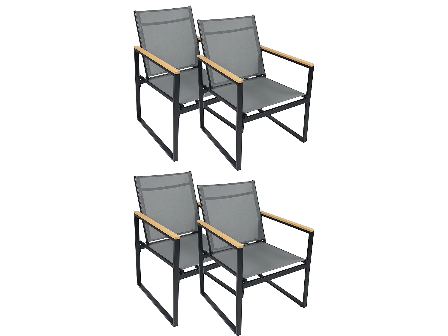 4 pièces Chaise de jardin Balcon Chaise Lounge