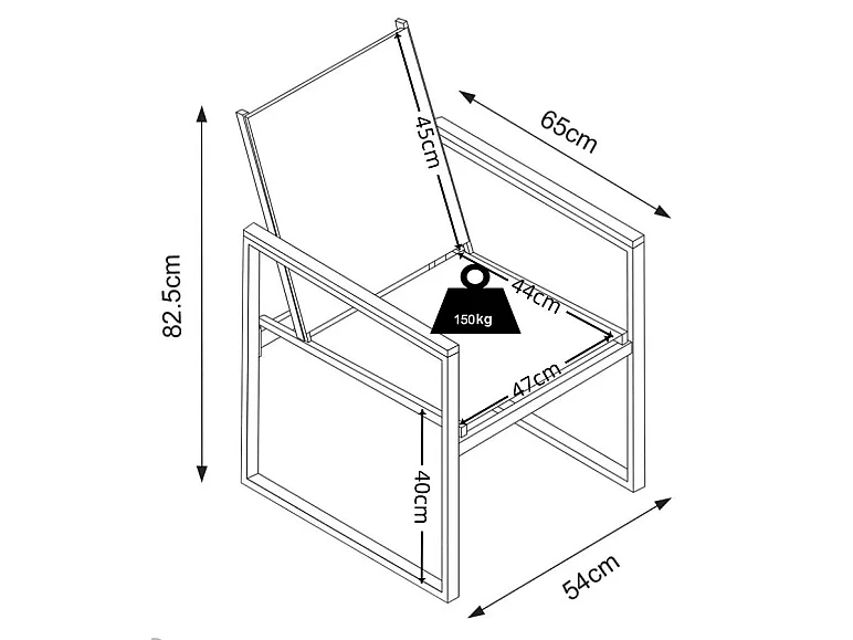 4 pièces Chaise de jardin Balcon Chaise Lounge