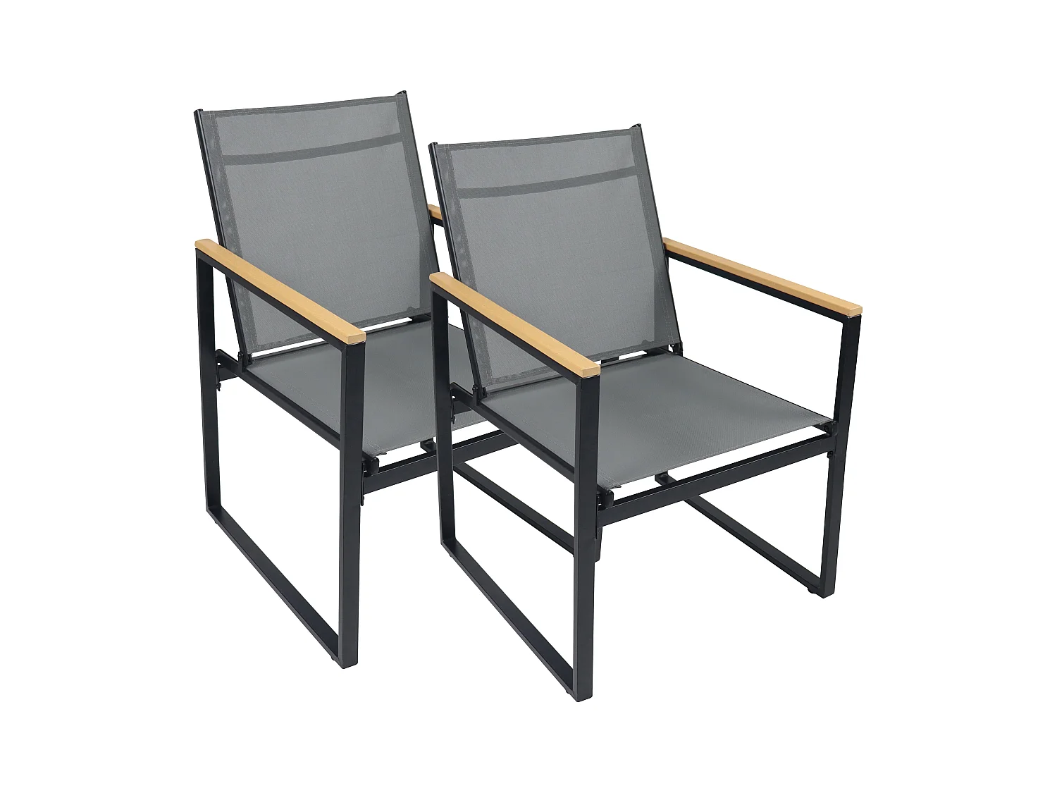 Garden chair Volasi Anthracite H. 83 x W. 54 x D. 65 cm