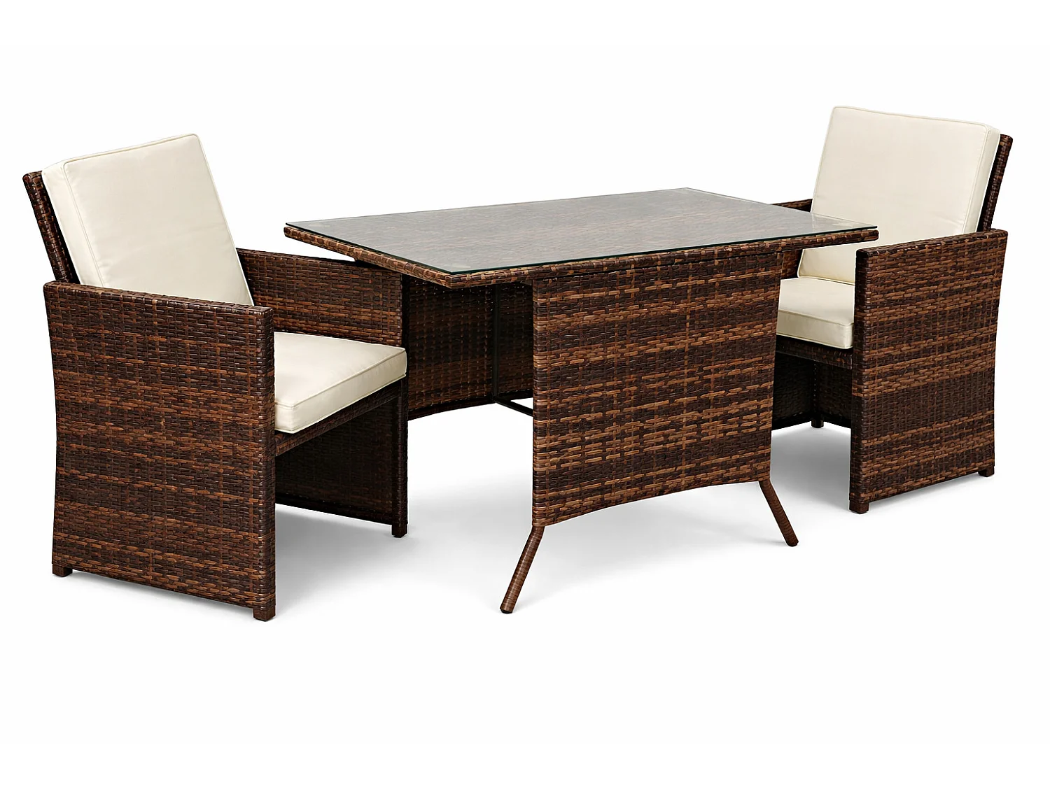 3-tlg Balkonset Gartenmöbel Set Rattan Raloso