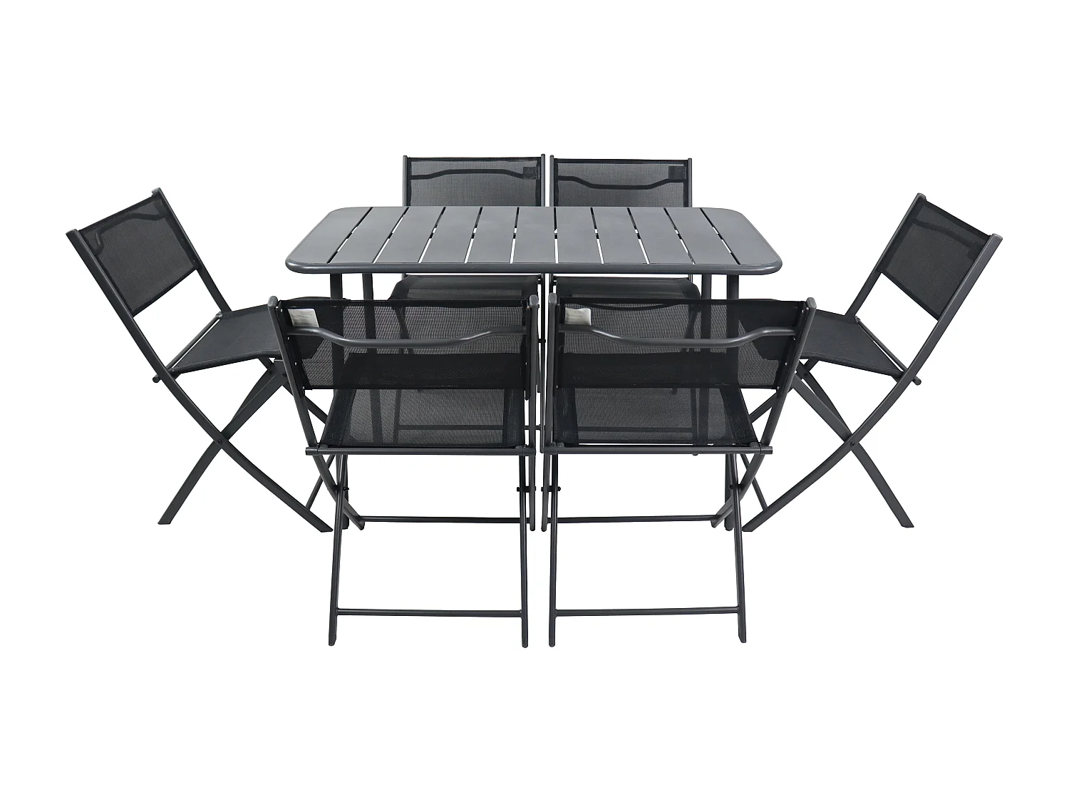 Conjunto de móveis de jardim Sumila Preto 0