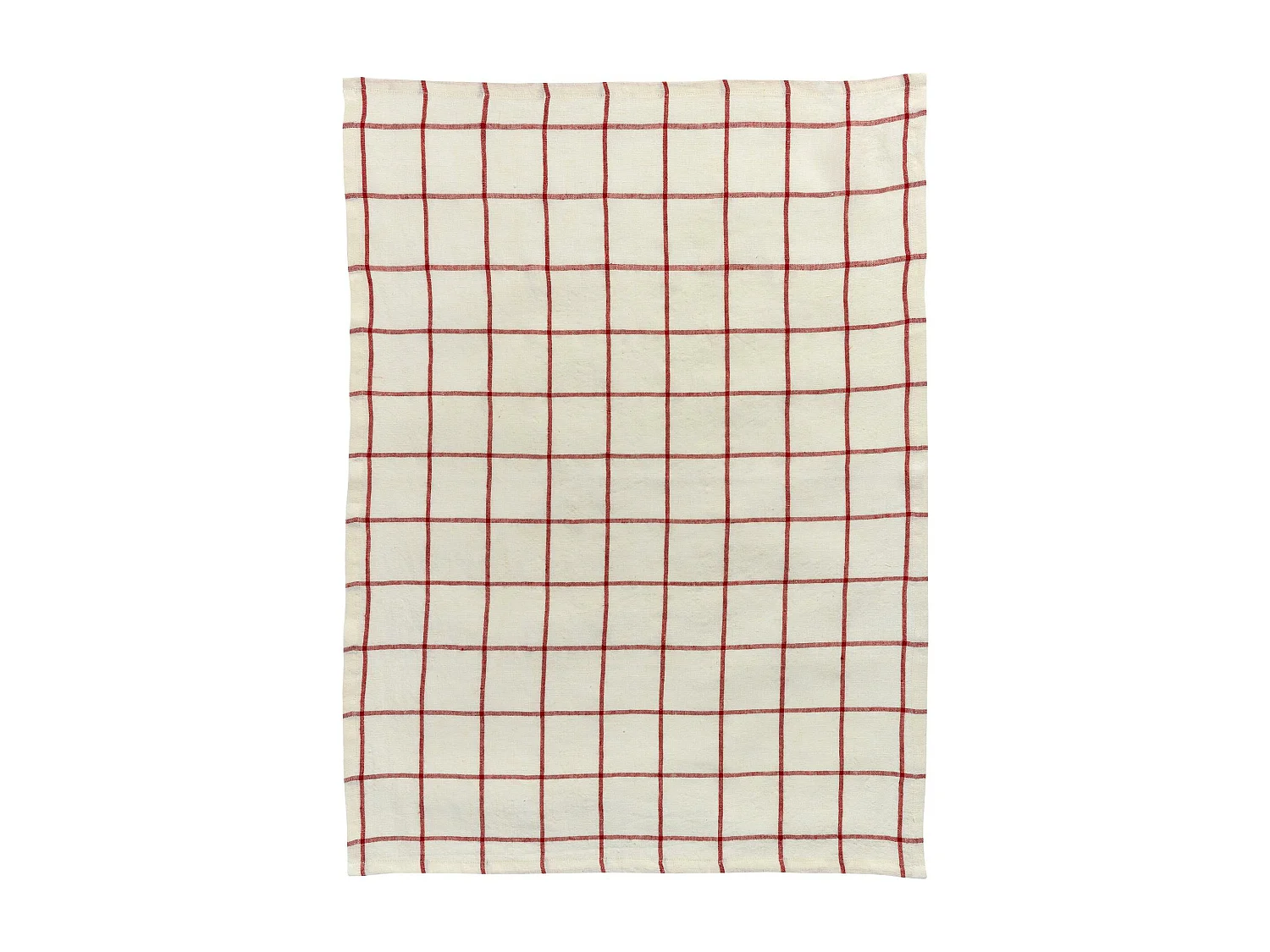 Karma theedoek Ecru/Rood 55 x 75 cm