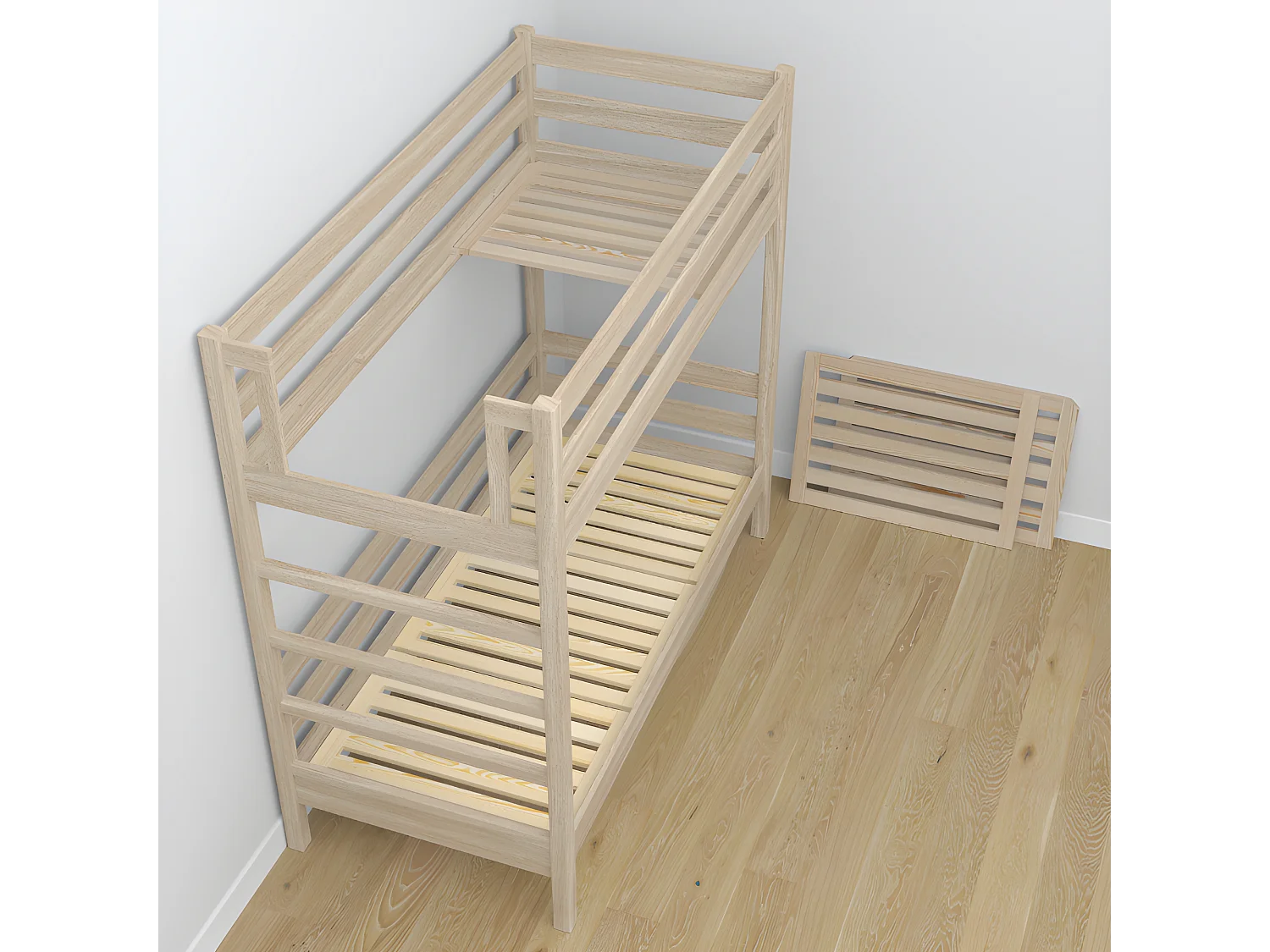 ETAGENBETT N03 mit Matratzenschublade Sonoma Eiche 80x180